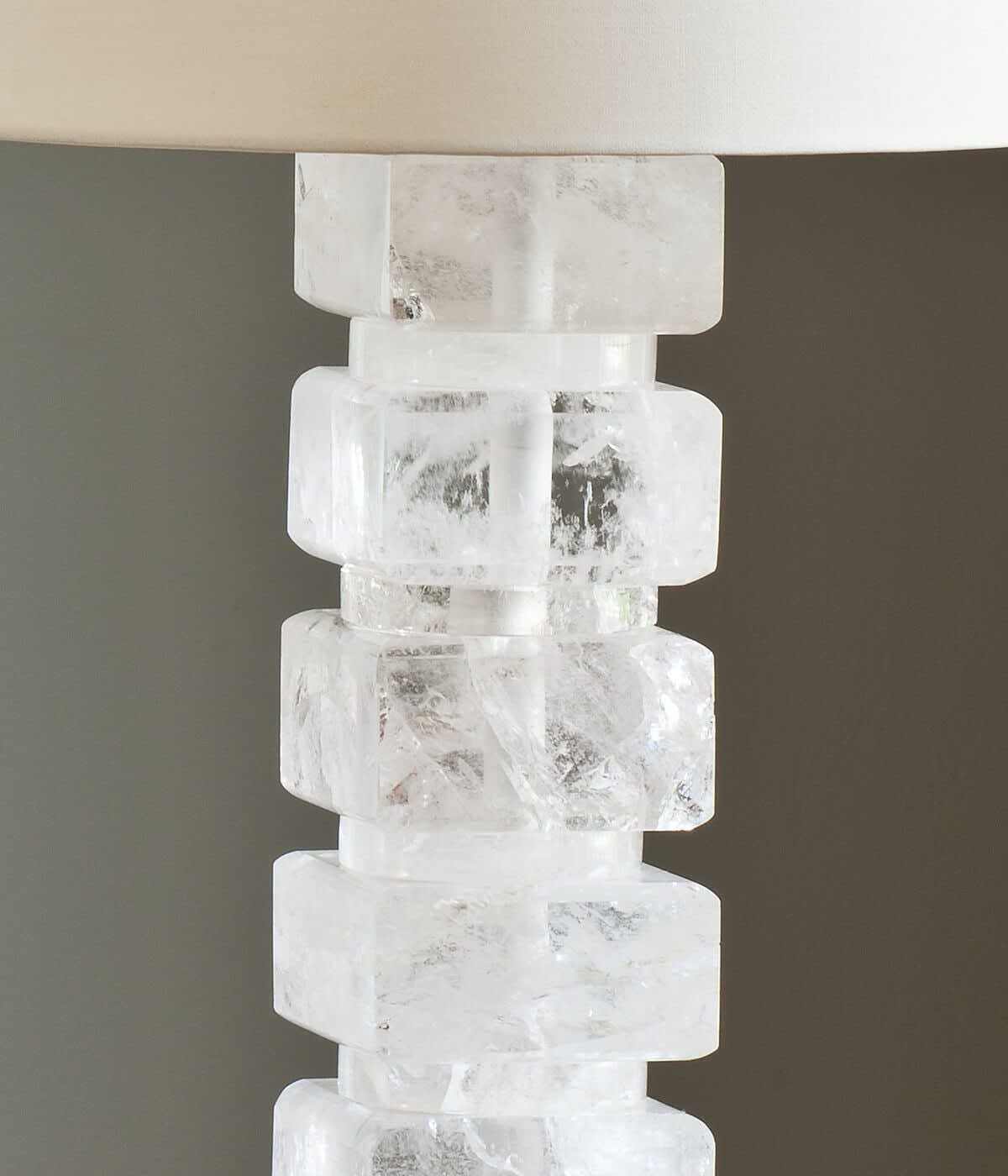Rock Crystal Column Table Lamp