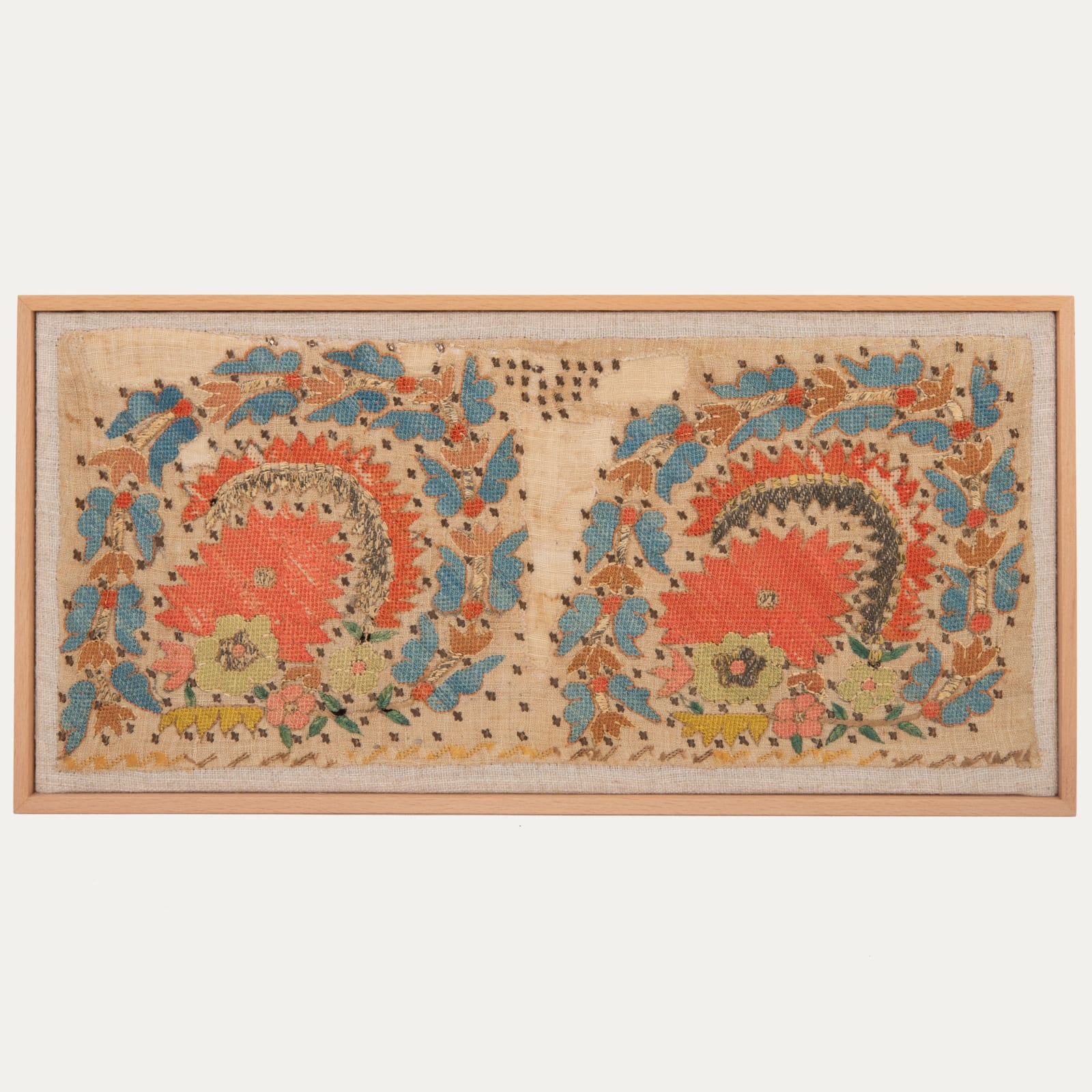 Framed Ottoman Embroidery 19thC