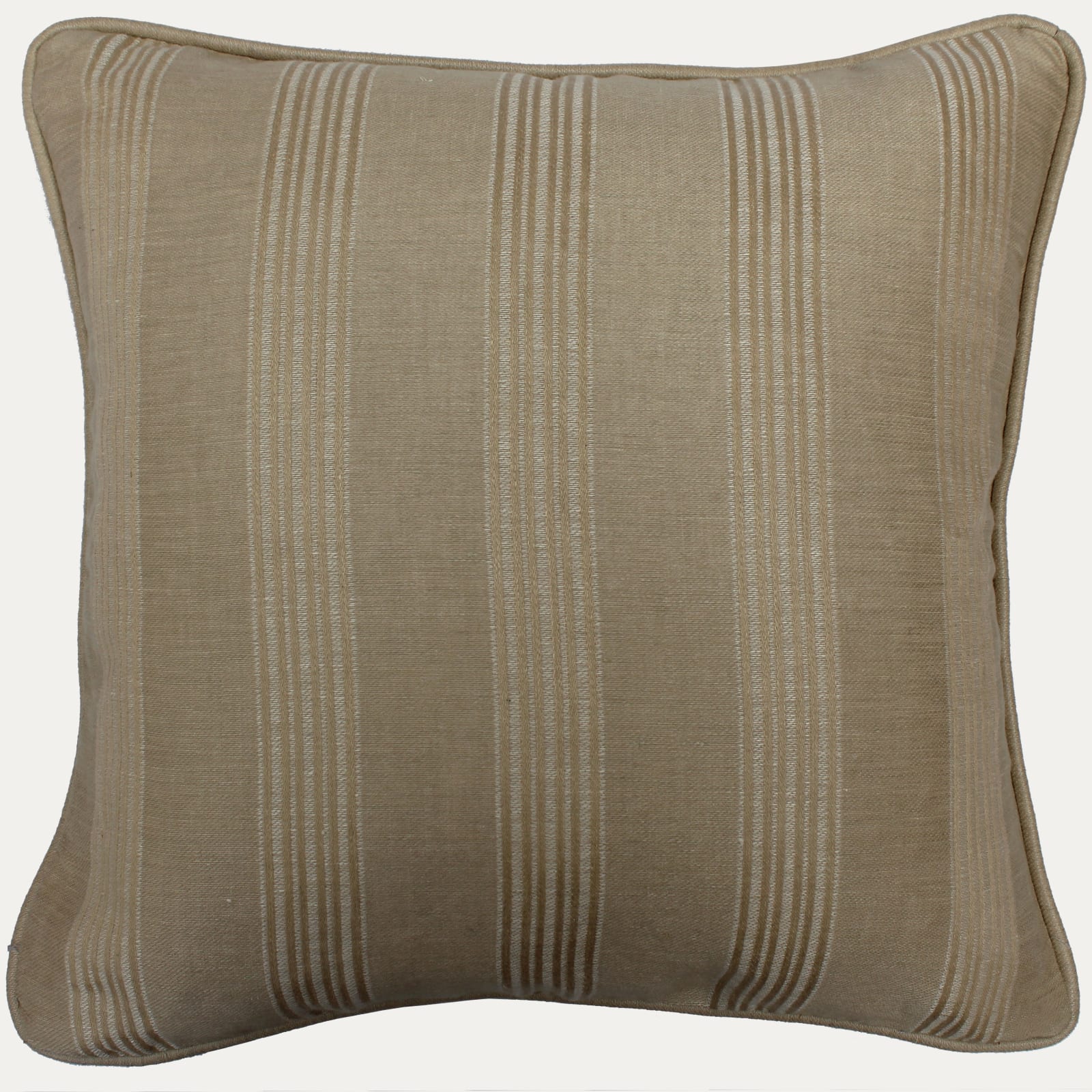 Patrick Gallagher Tessuti Sorrento Stripe Pietra Cushion with Piping