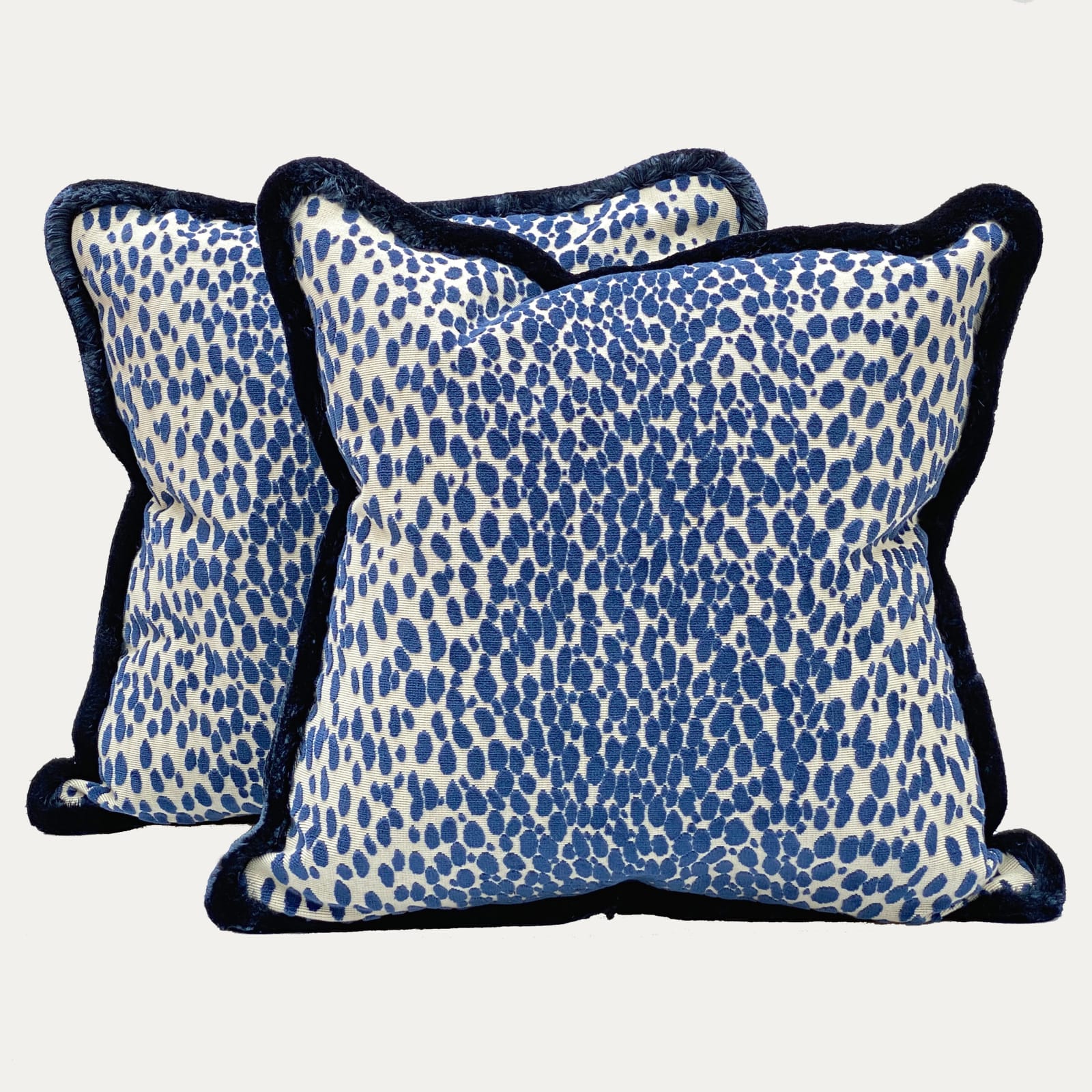 Schumacher Cheetah Ink Decorative Cushion handmade by Floren