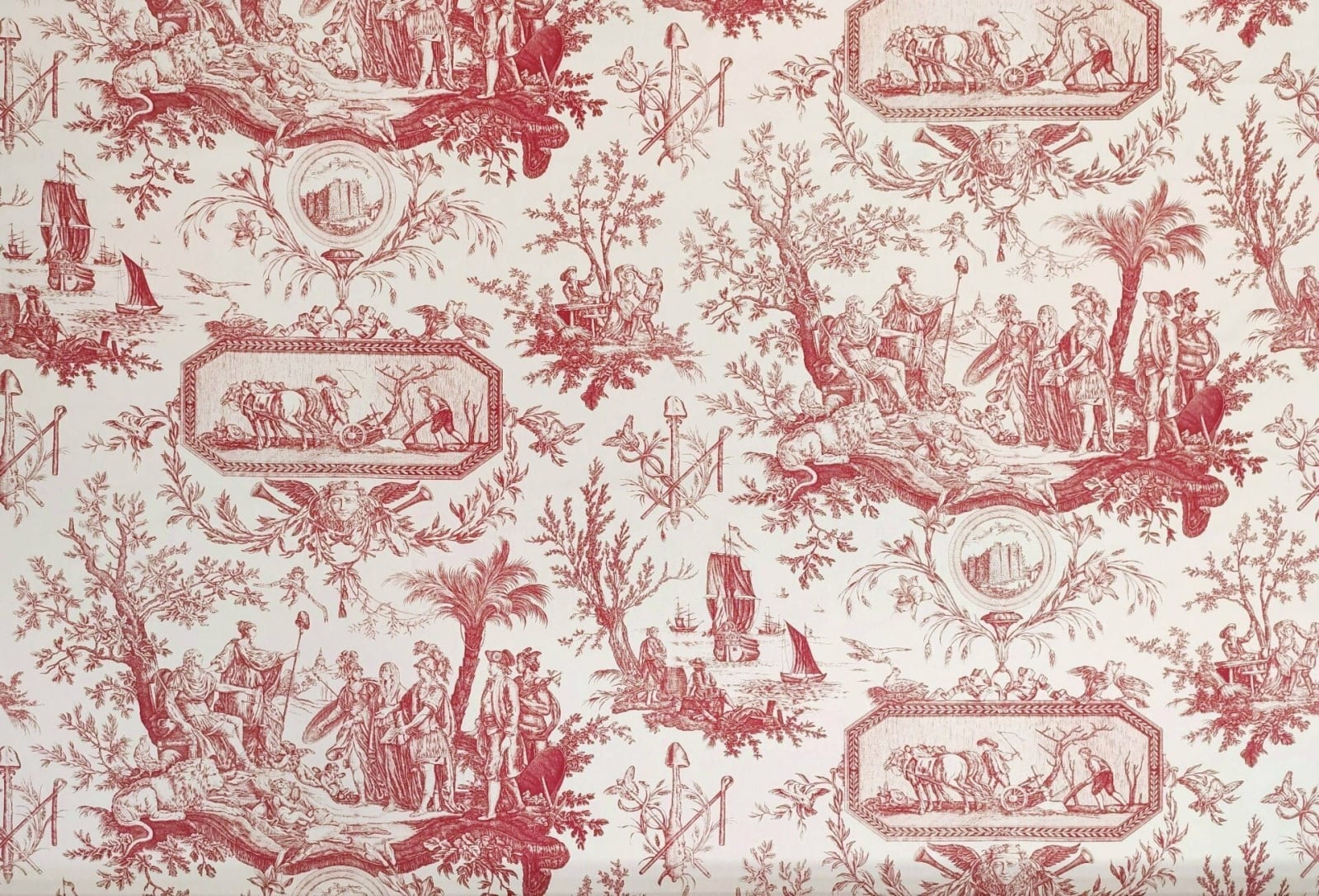 Toile La Bastille Canvas Clair Rouge
