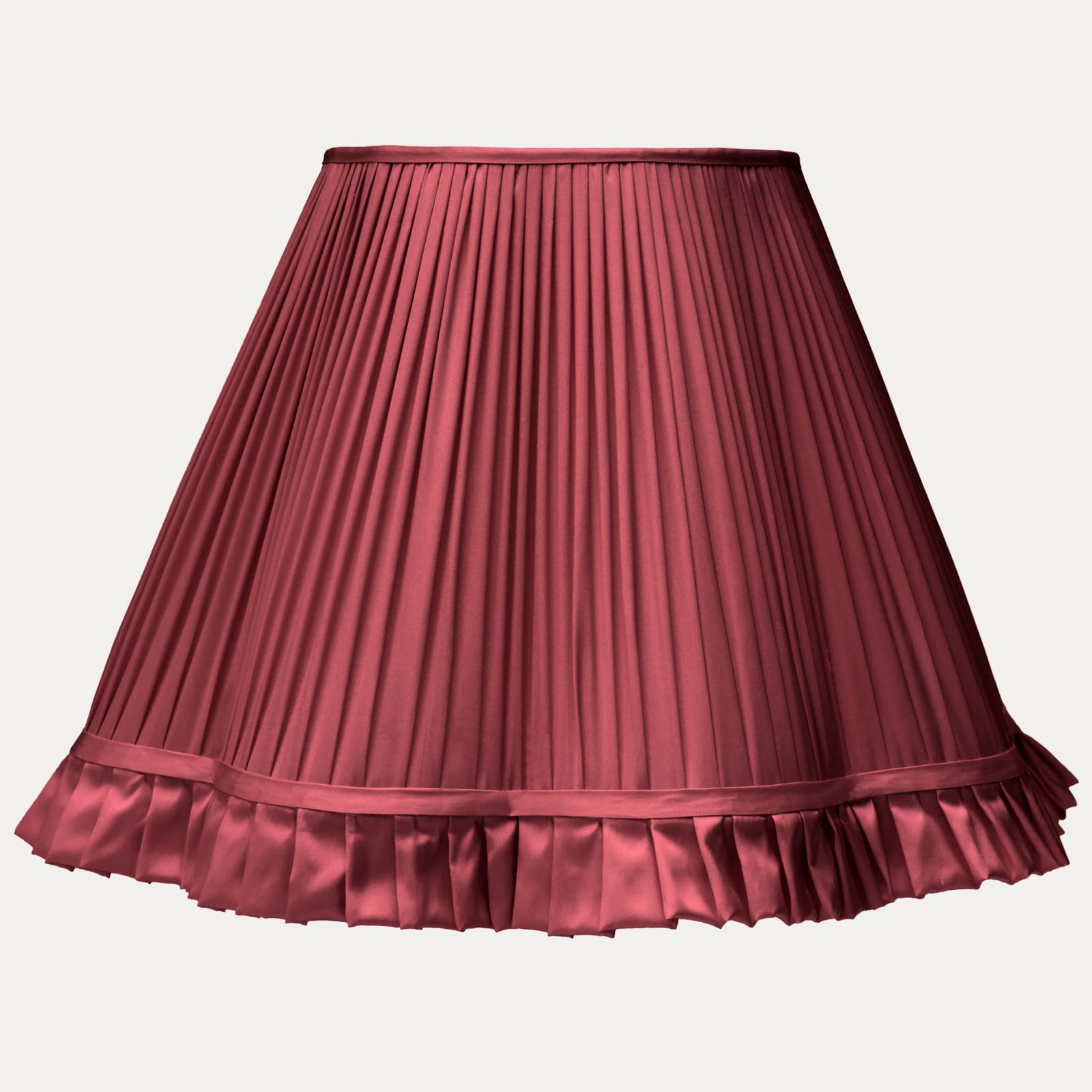 Douppion Burgundy Silk Scallop Lampshade