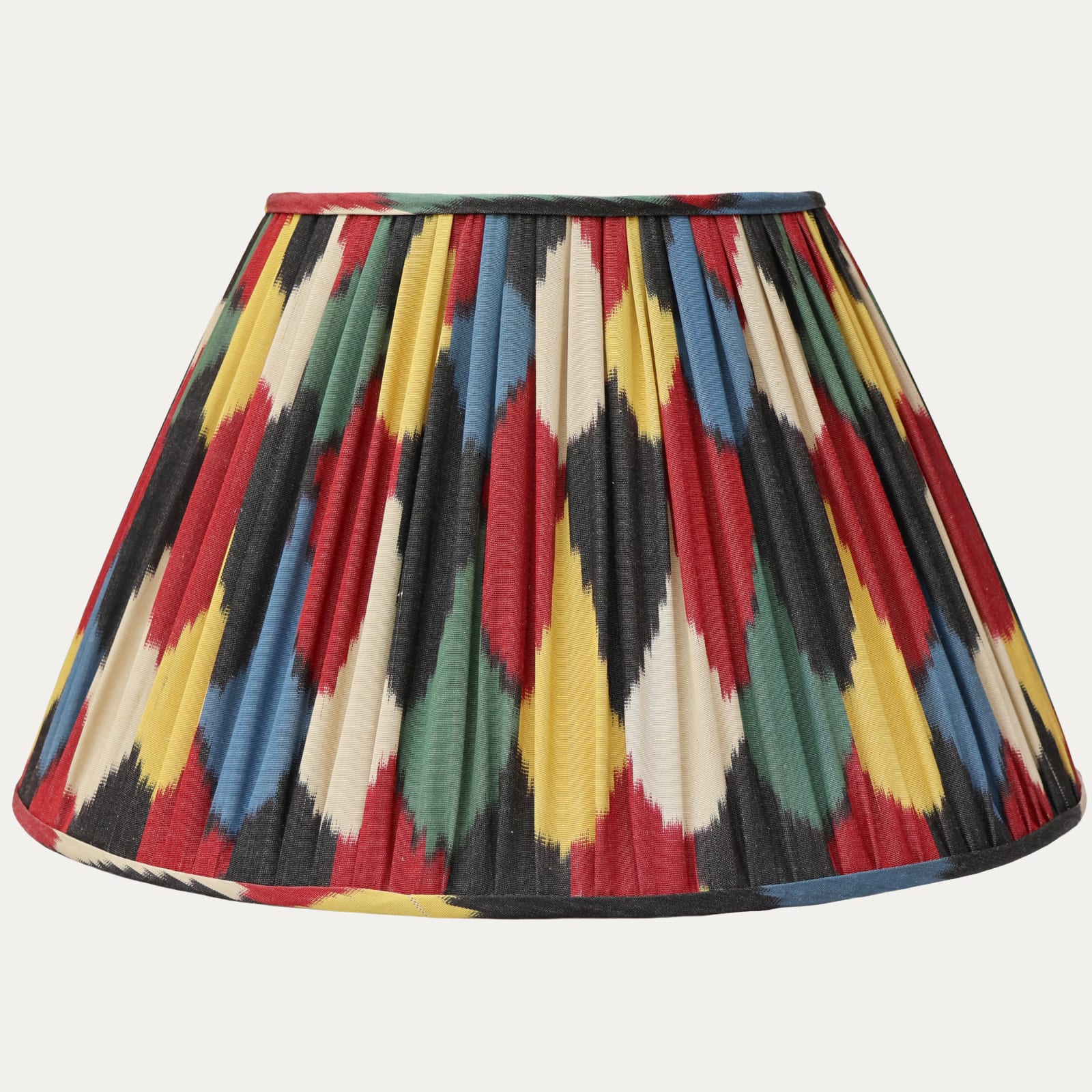Robert Kime Harlequin Ikat Handsewn Gathered Lampshade