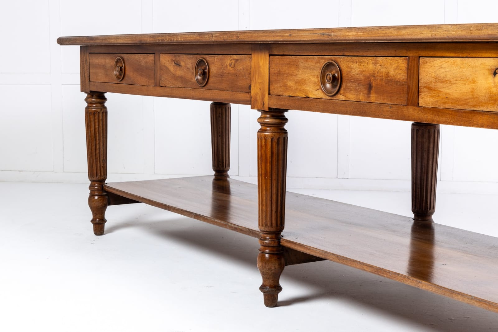Large 19th Century French Walnut Drapers Table