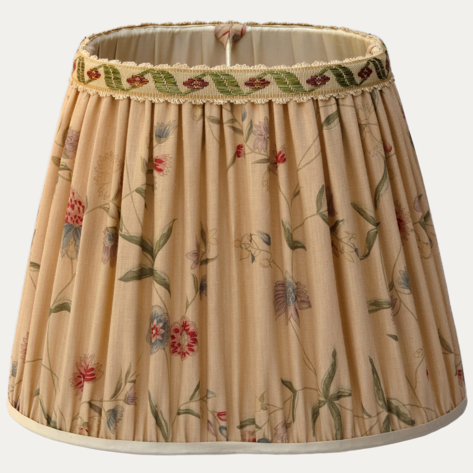 Bennison Chinese Paper Quatrefoil Lampshade with Embroidered Trim