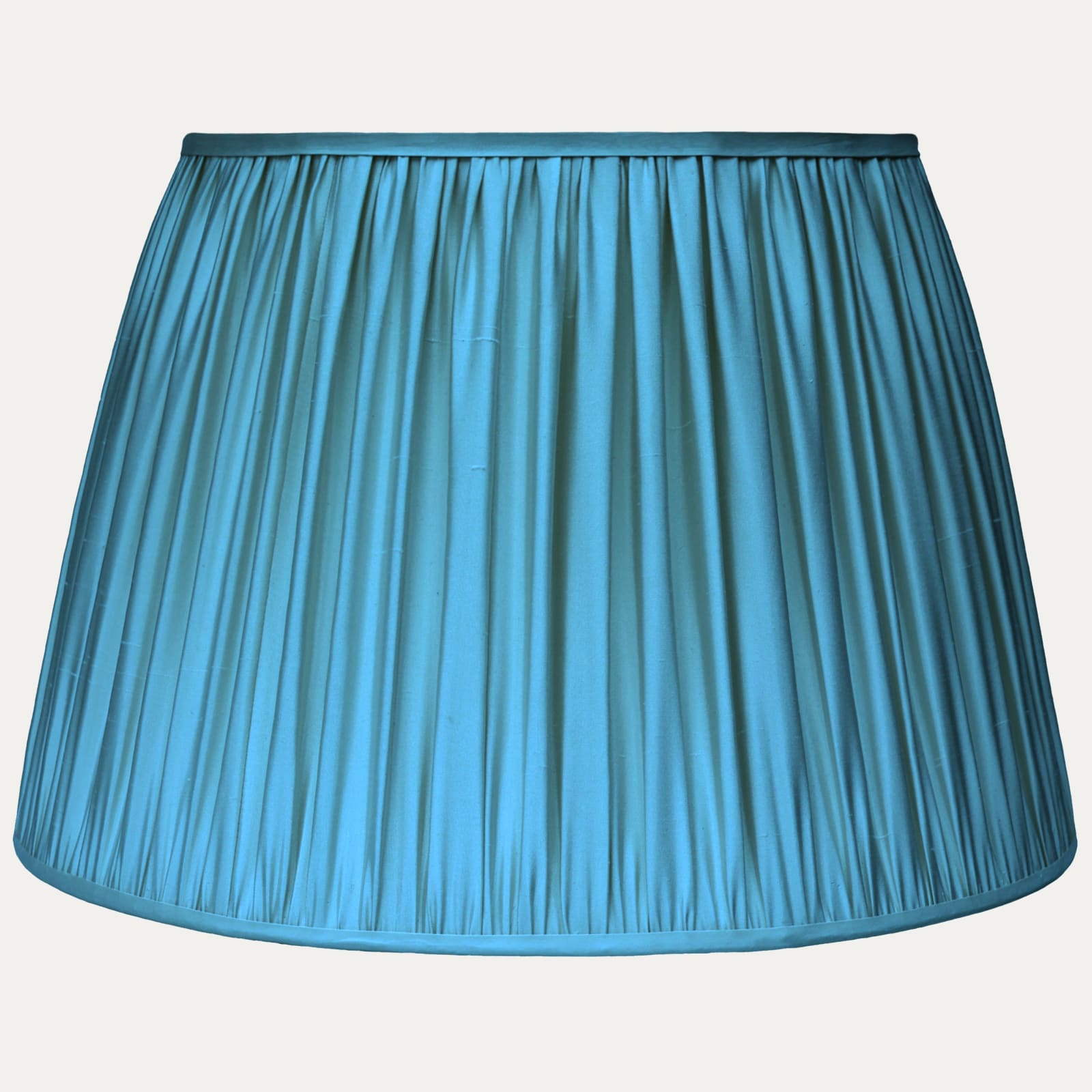 Douppion Turquoise Silk Pembroke Lampshade