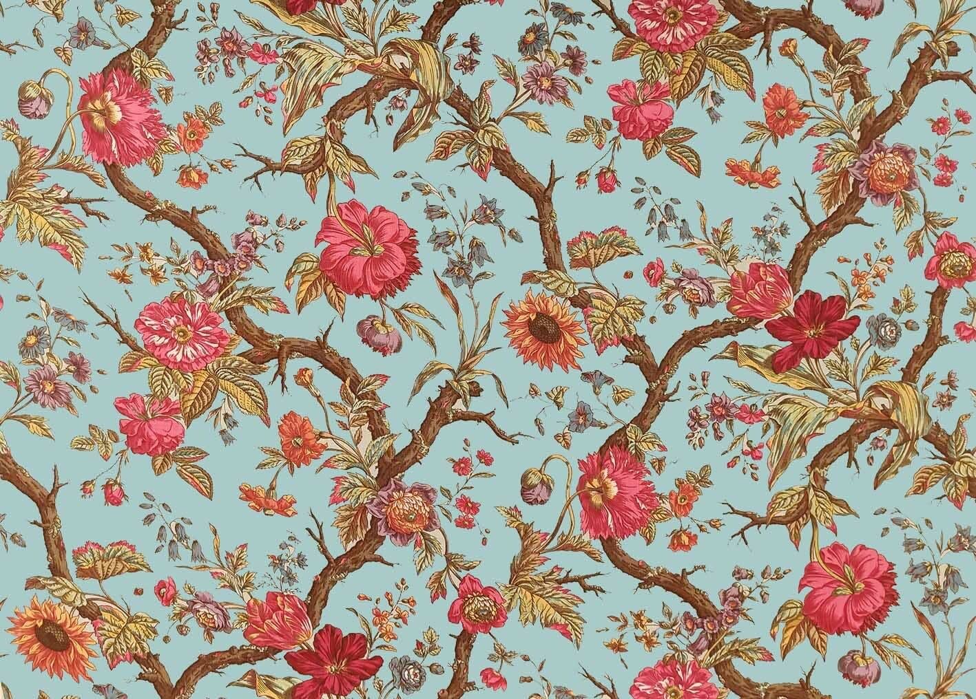 Flowering Tree Canvas Sky Multicolor