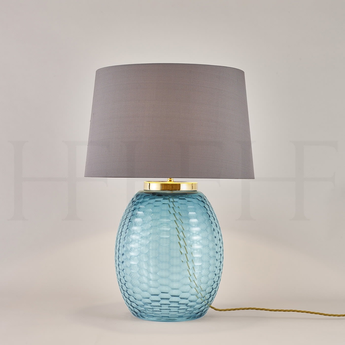 Hector Finch, Mala Table Lamp Medium Ice Blue Honeycomb