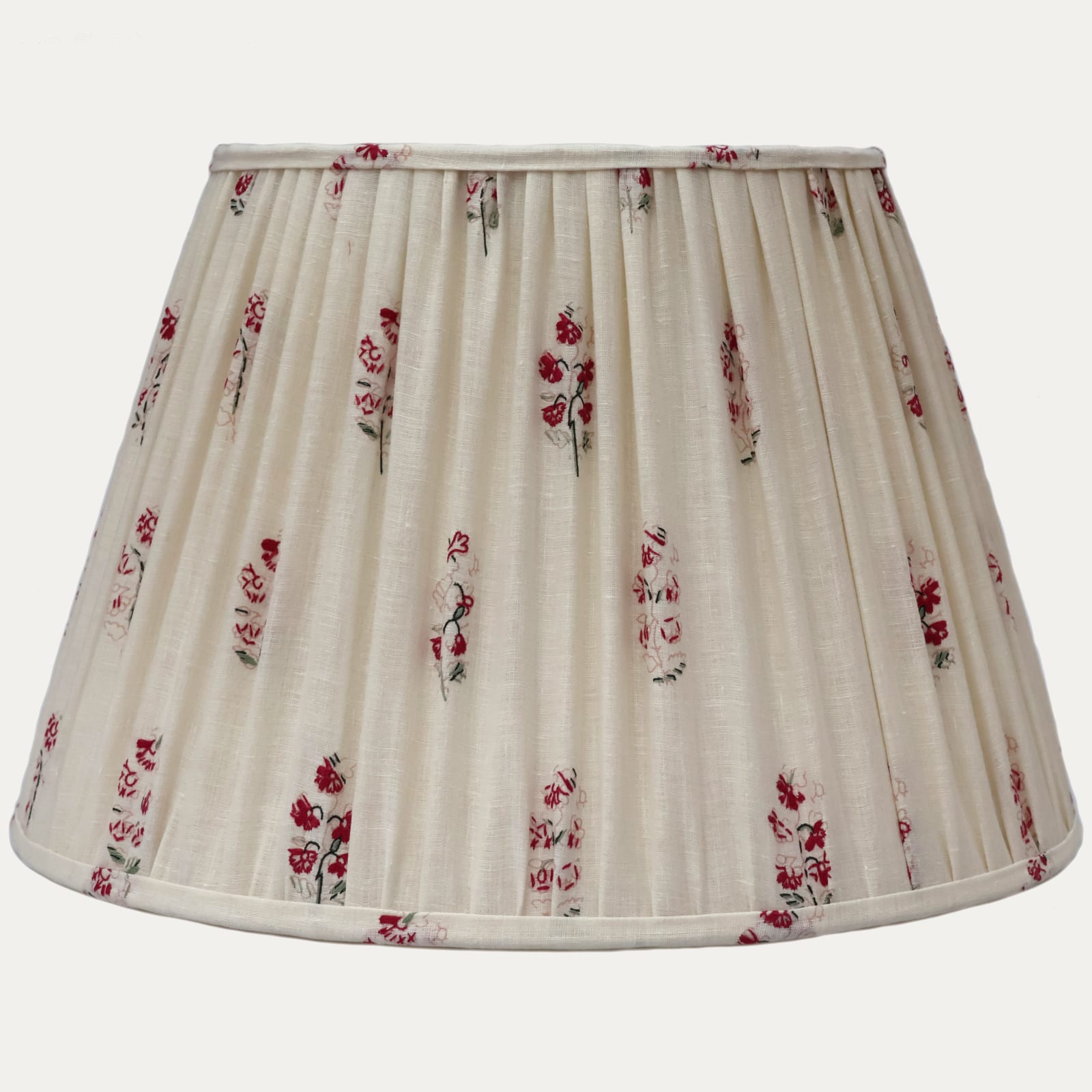Robert Kime Ghost Embroidered Fabric Hand-Sewn Lampshade