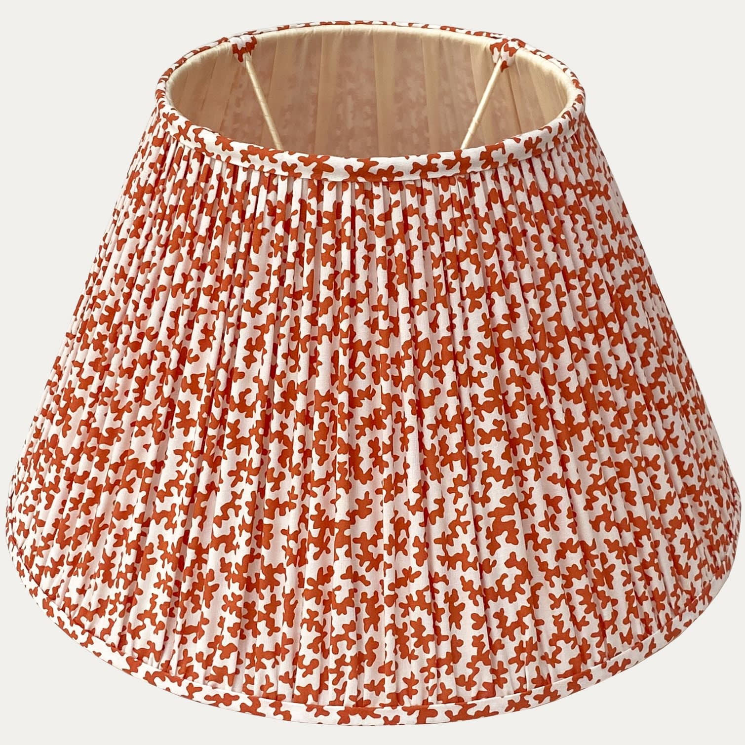 Sibyl Colefax & John Fowler Seaweed Orange on Cotton Lampshade