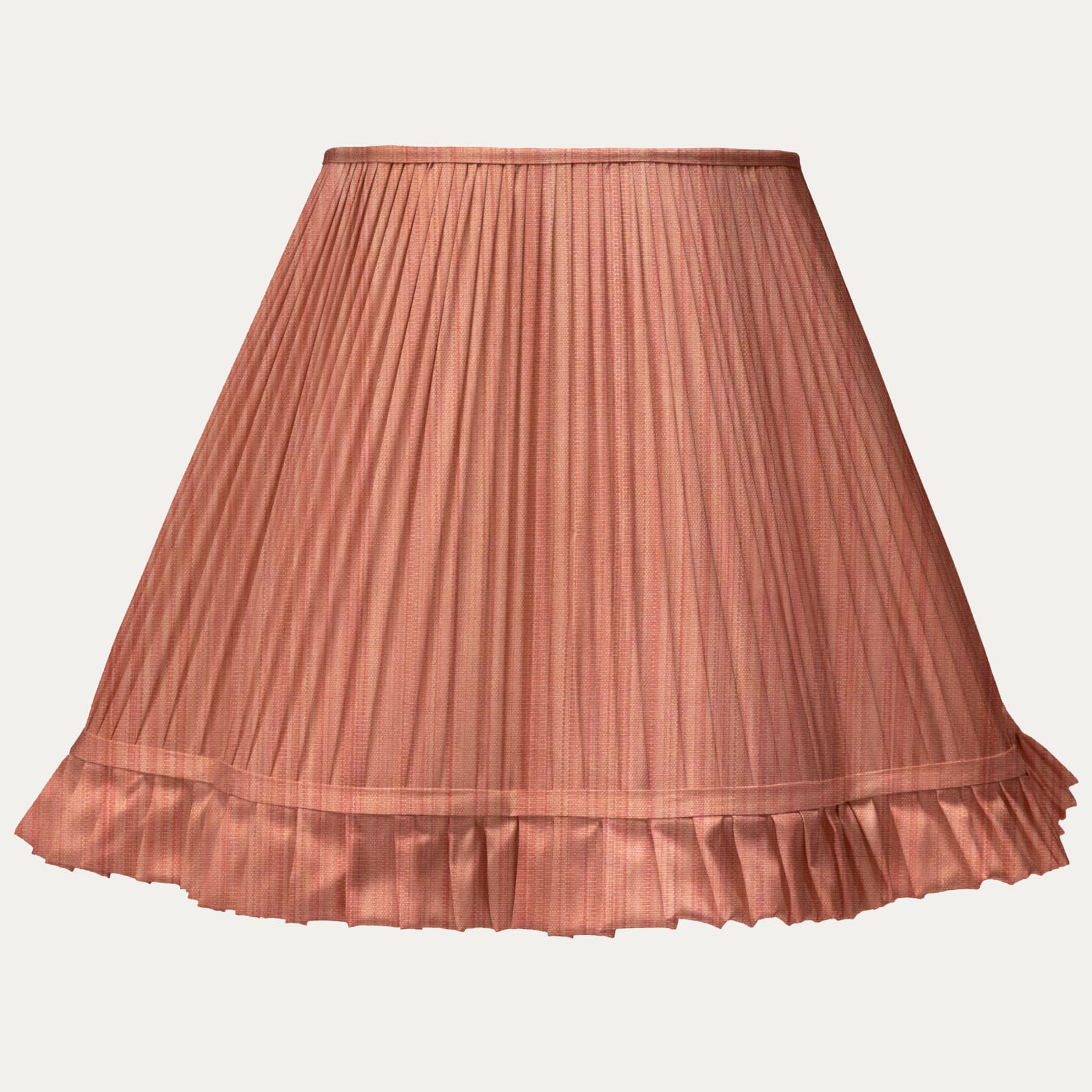 Rose Strie Taffetas Fontanges Silk Scallop Lampshade