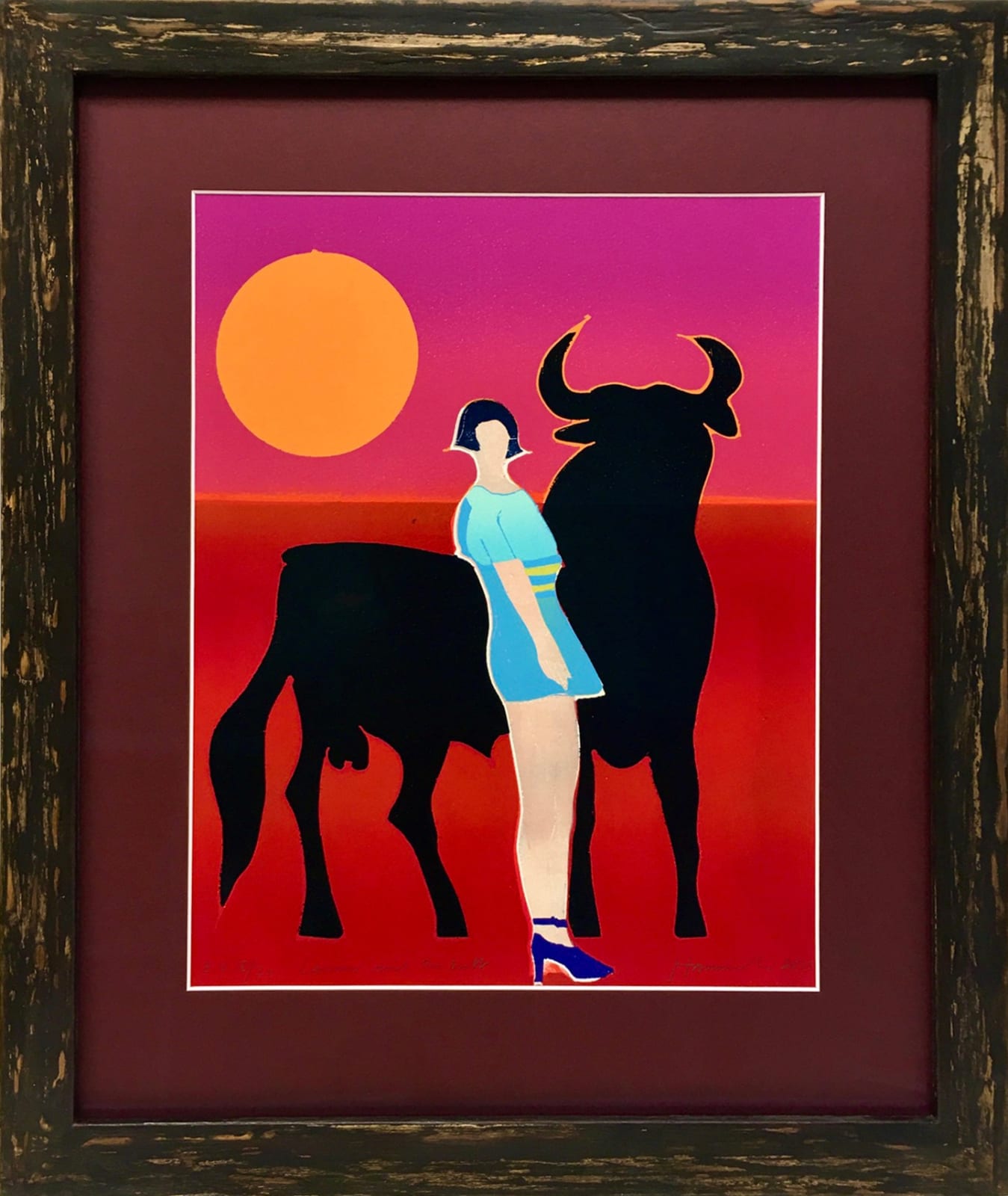 Tom Hammick Carmen and The Bull Framed