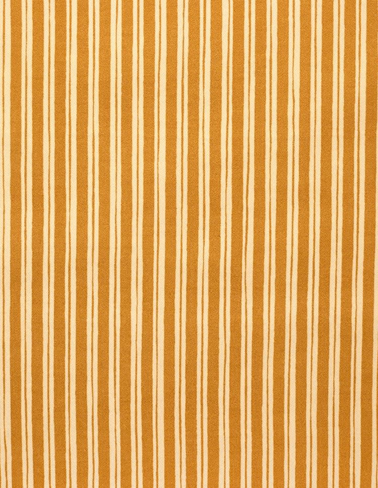 Jimjam Stripe Yellow Ochre On Beige Lining