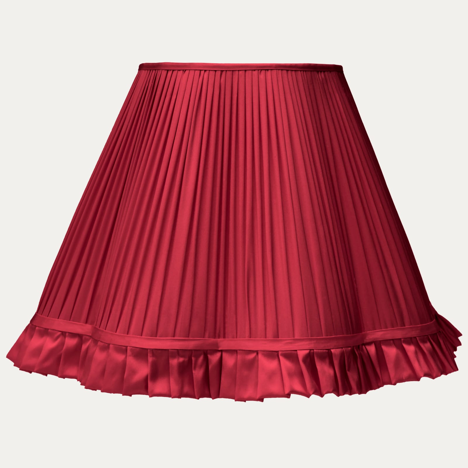 Douppion Cherry Silk Scallop Lampshade