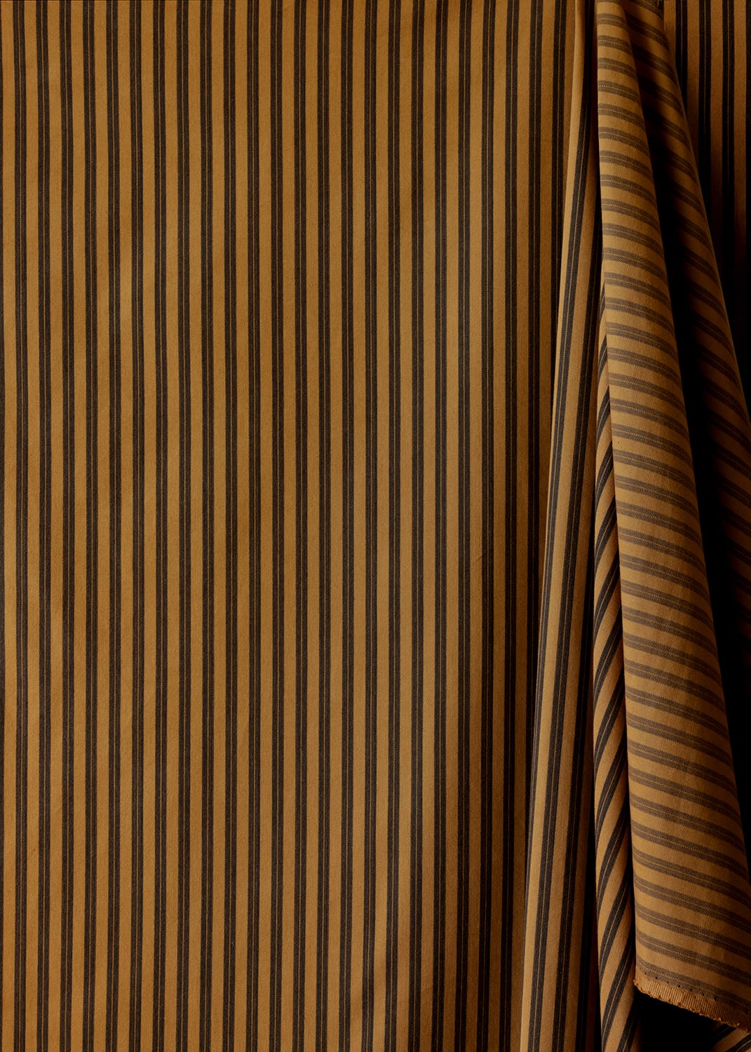 Burnley Overdye Ticking Cinnamon Black