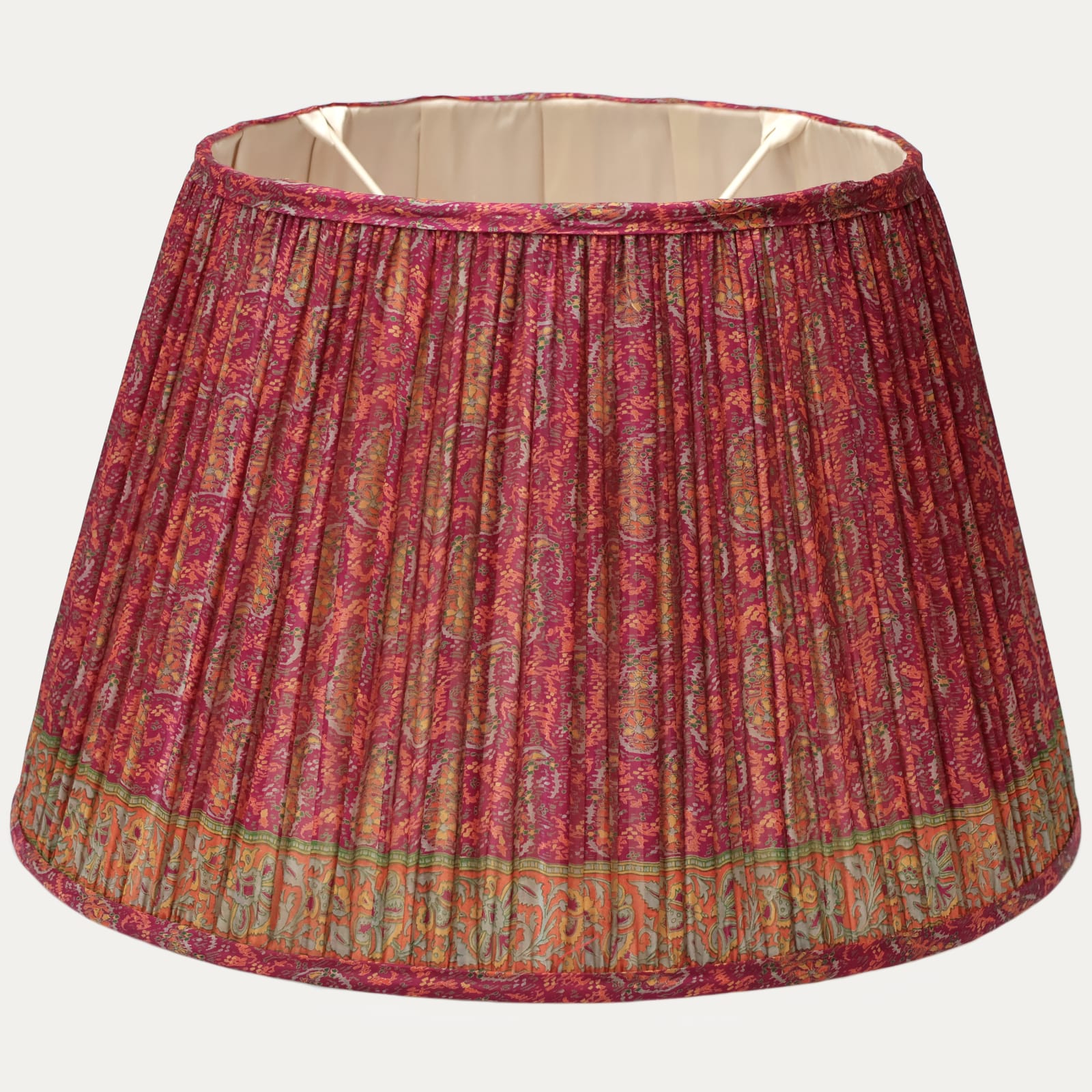 Floren, 20in/51cm Amazing Handsewn Pink Floral Lampshade