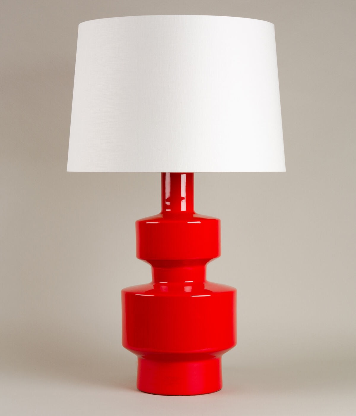 Shoreham Table Lamp Glazed Ceramic Red