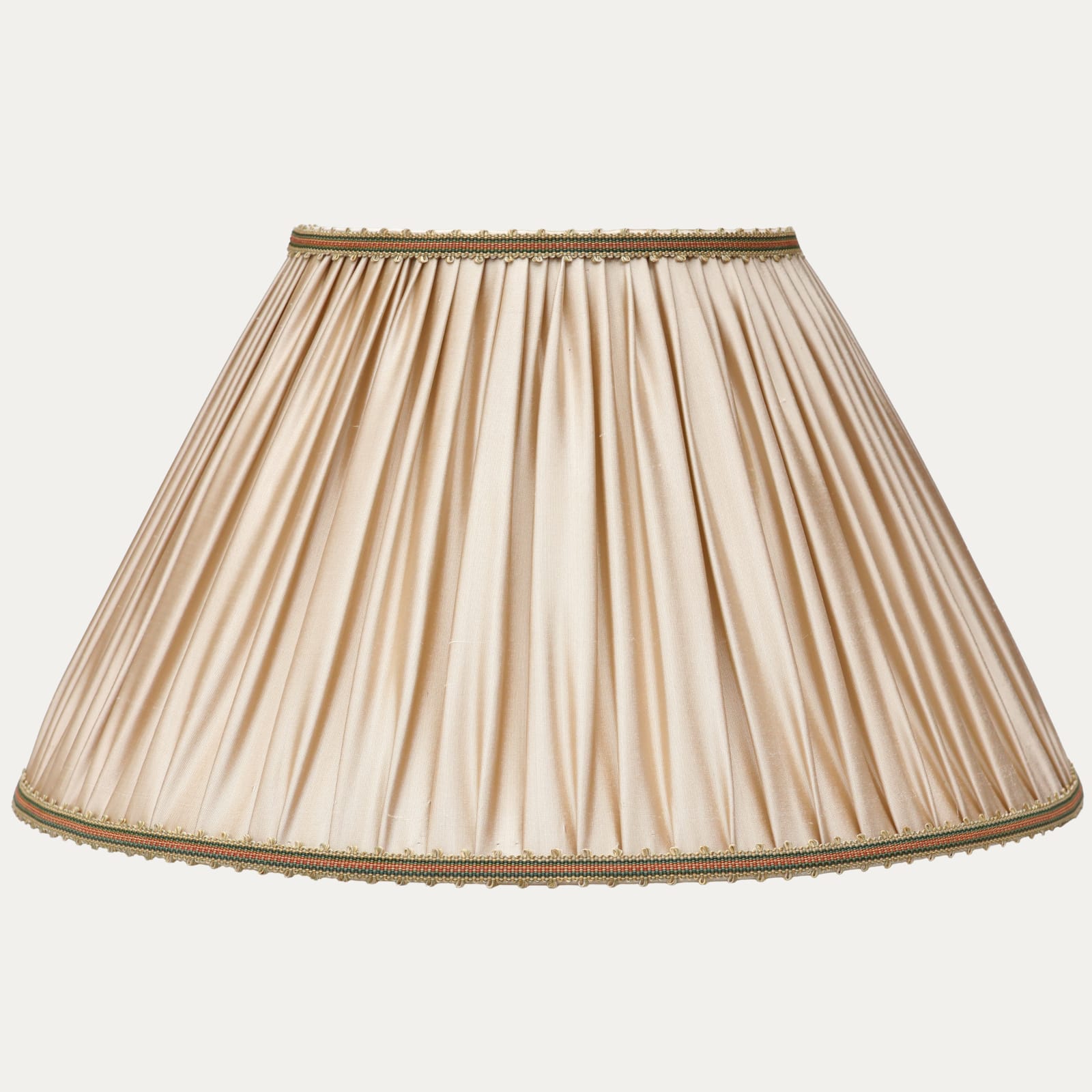 Putty Douppion Silk Handsewn Gathered Lampshade
