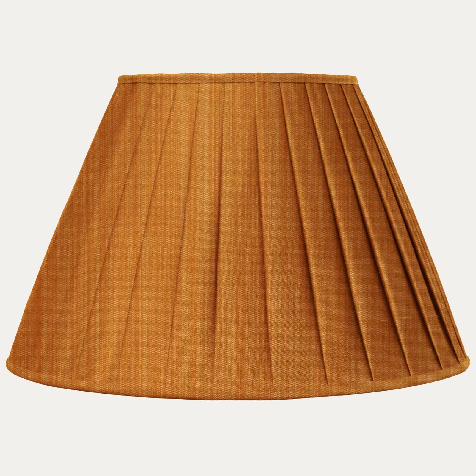 Apricot Strie Taffetas Silk Box Pleated Lampshade