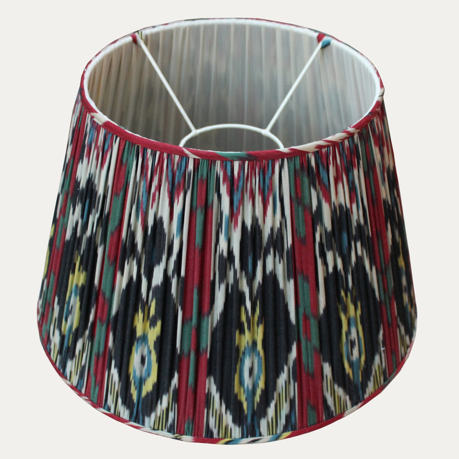Robert Kime Peacock Ikat Silk and Cotton Lampshade