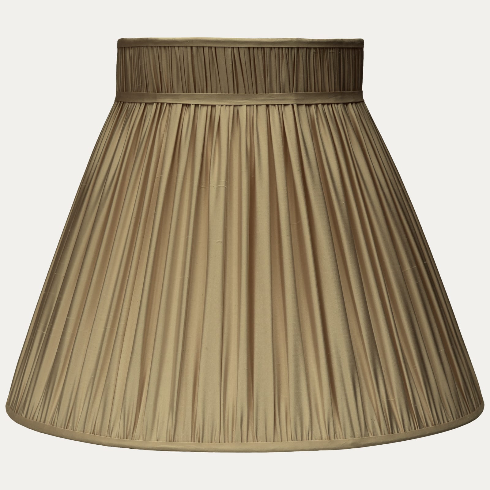 Douppion Cedar Silk Collar Top Lampshade