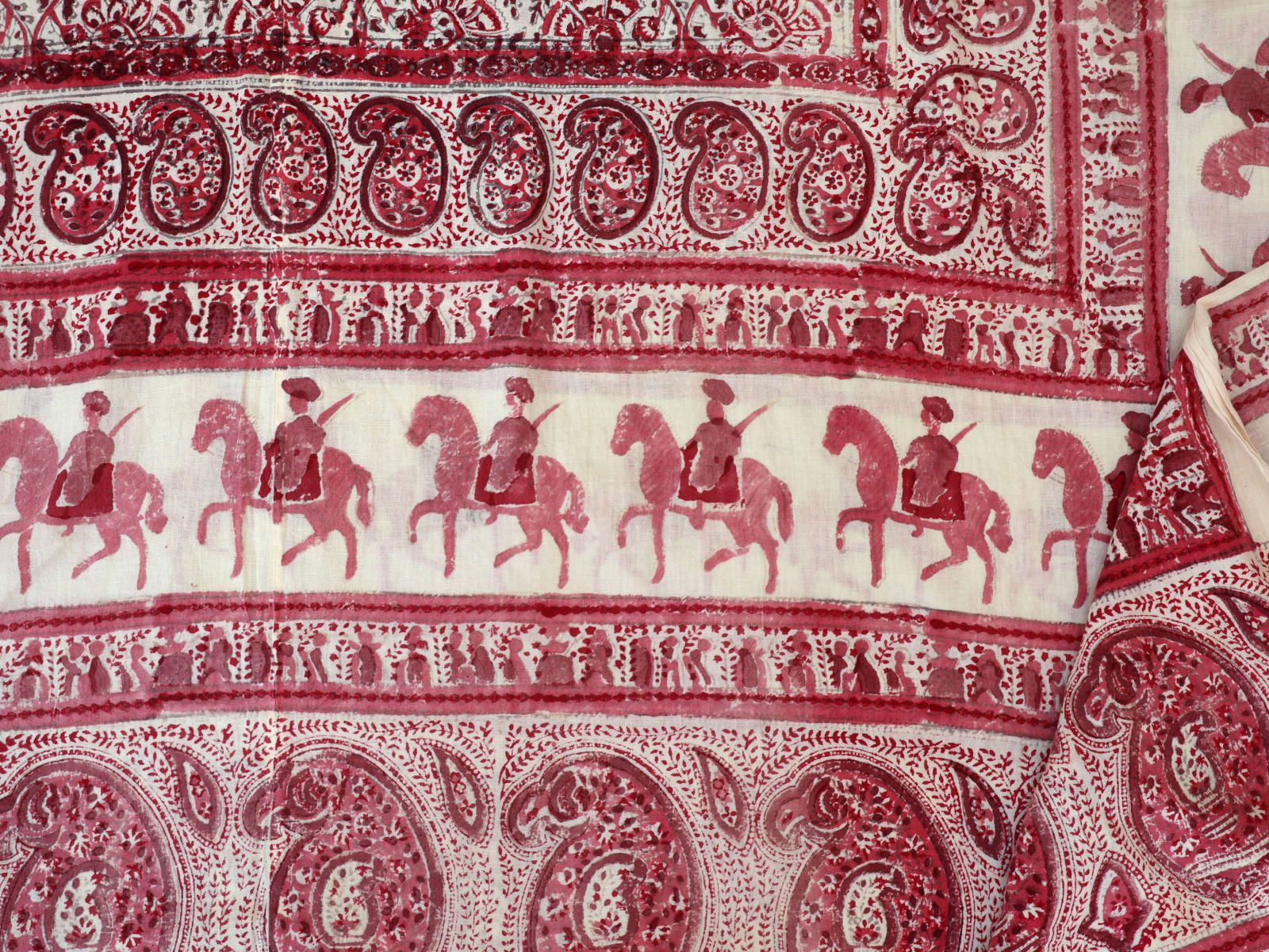 Indian Block Printed Pink Tablecloth