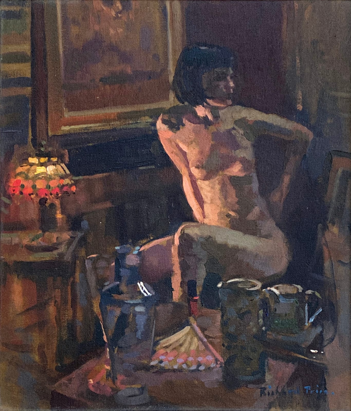 Richard Price - Nude with Tiffany Lamp