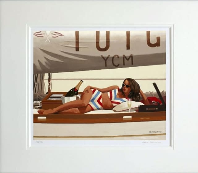 Jack Vettriano Sunshine and Champagne Mounted