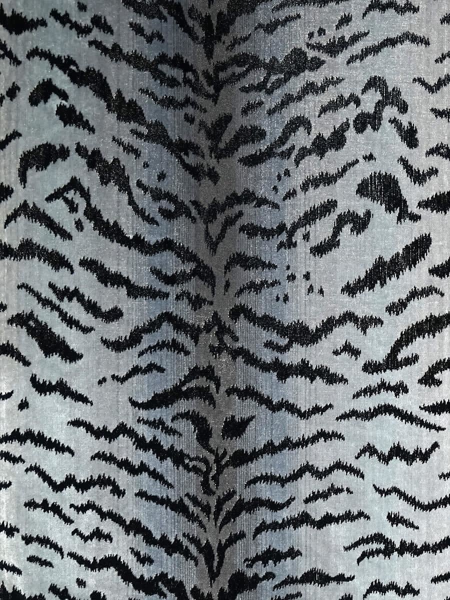 Scalamandre Tigre Silver and Black