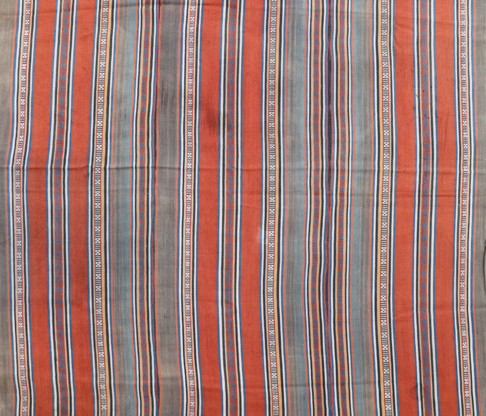 Shirvan Striped Silk Jajim with Unique Colouration