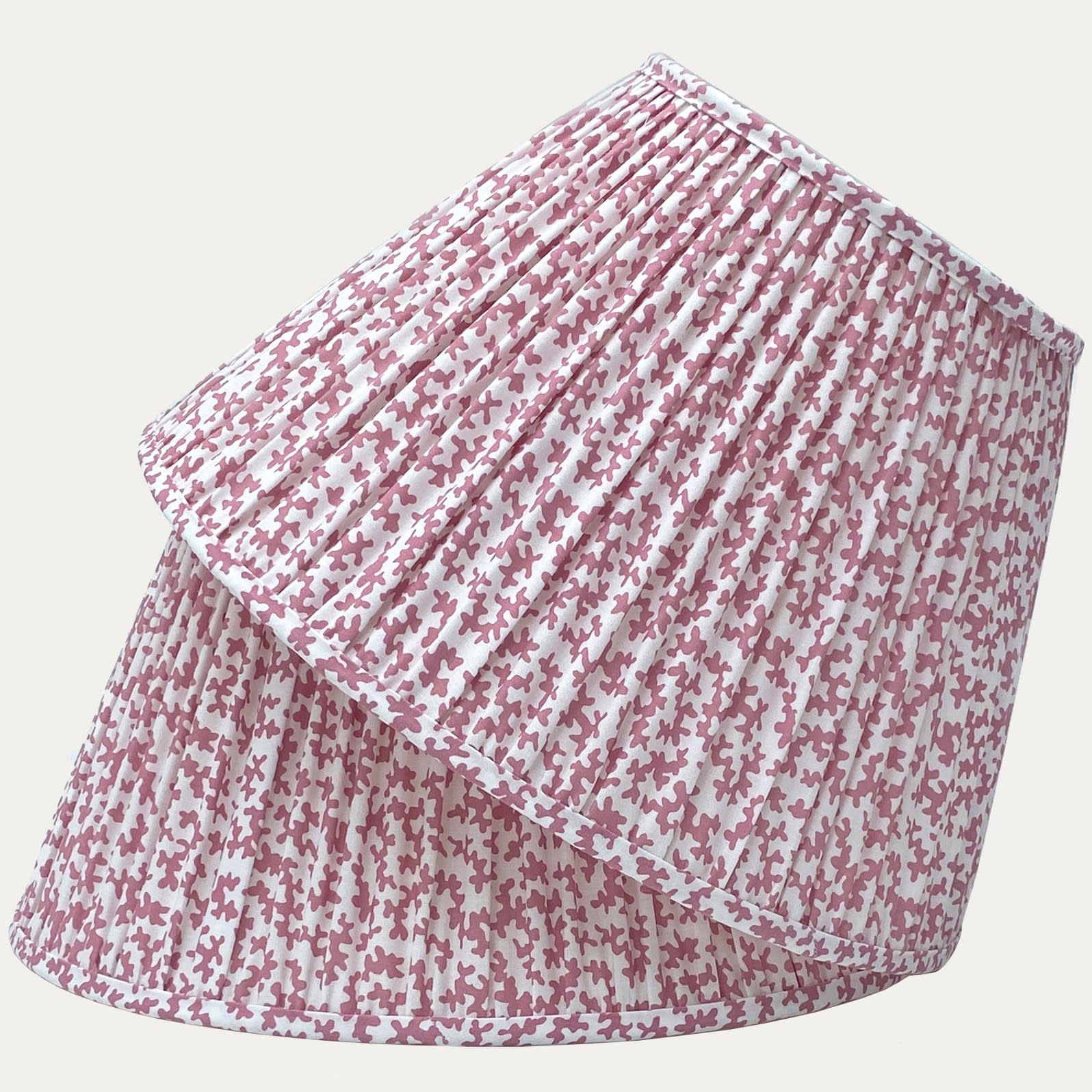 Sibyl Colefax & John Fowler Pink Seaweed on Cotton Lampshade