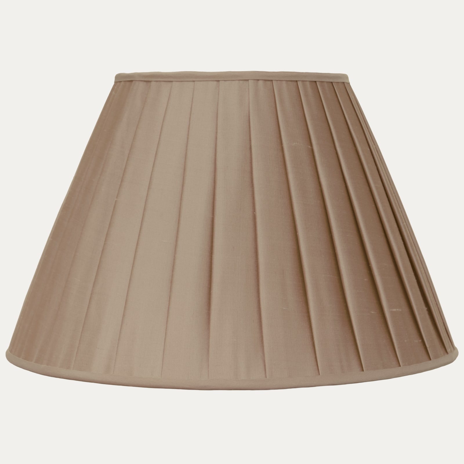 Taupe Faille Lugano Silk Box Pleated Lampshade