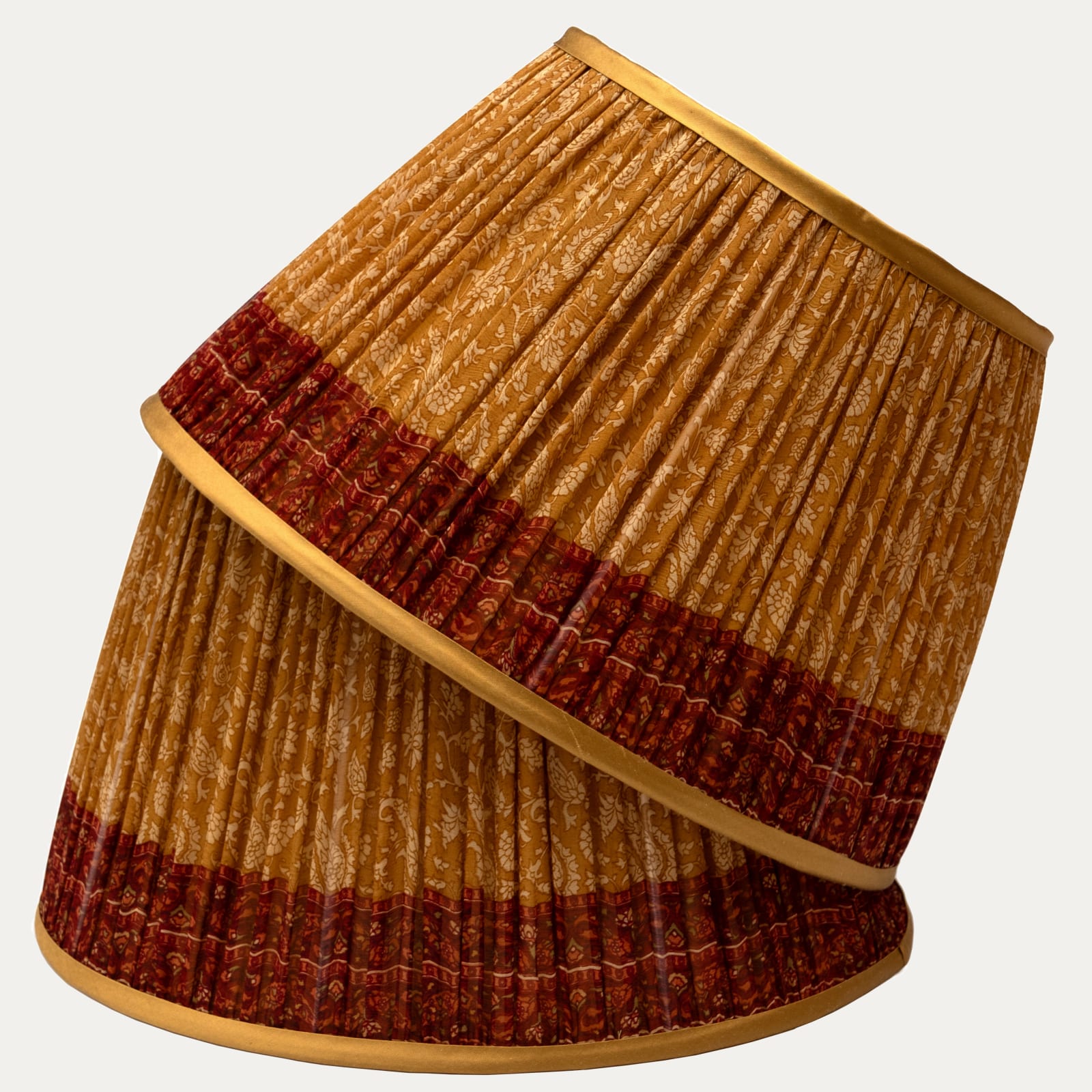 Vintage Pure Georgette Silk Sari Lampshade with Silk Lining