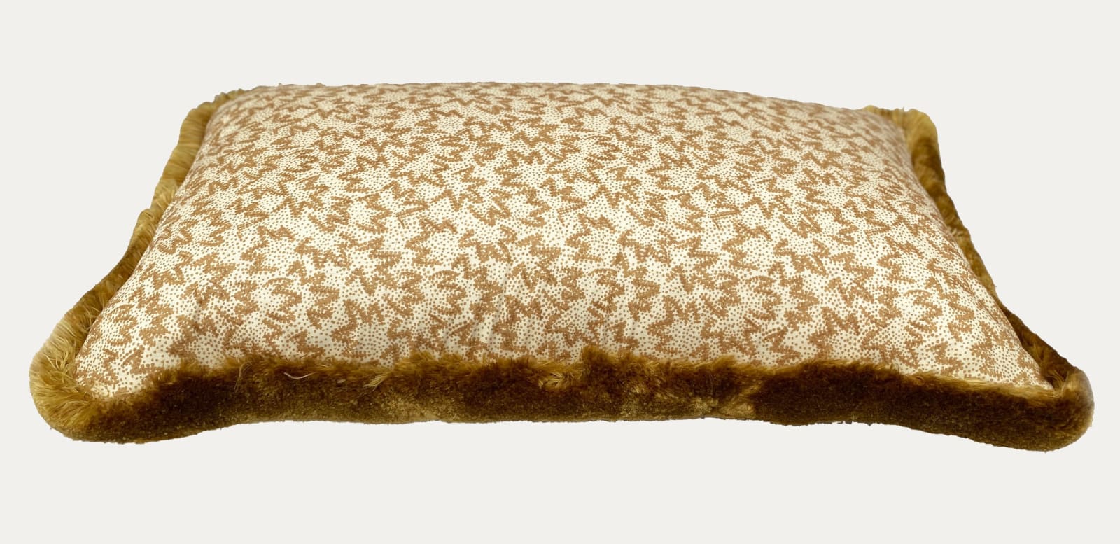 Warner Textile Archives Nathalie Caramel Cushion with Silk Trim handmade by Floren
