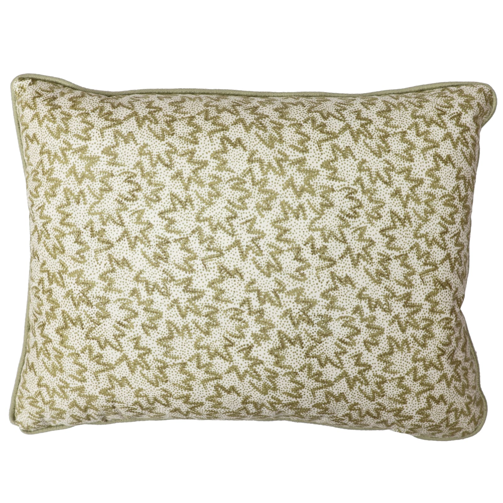 Warner Textile Archive Nathalie in Lime Cushion with Contrast Piping