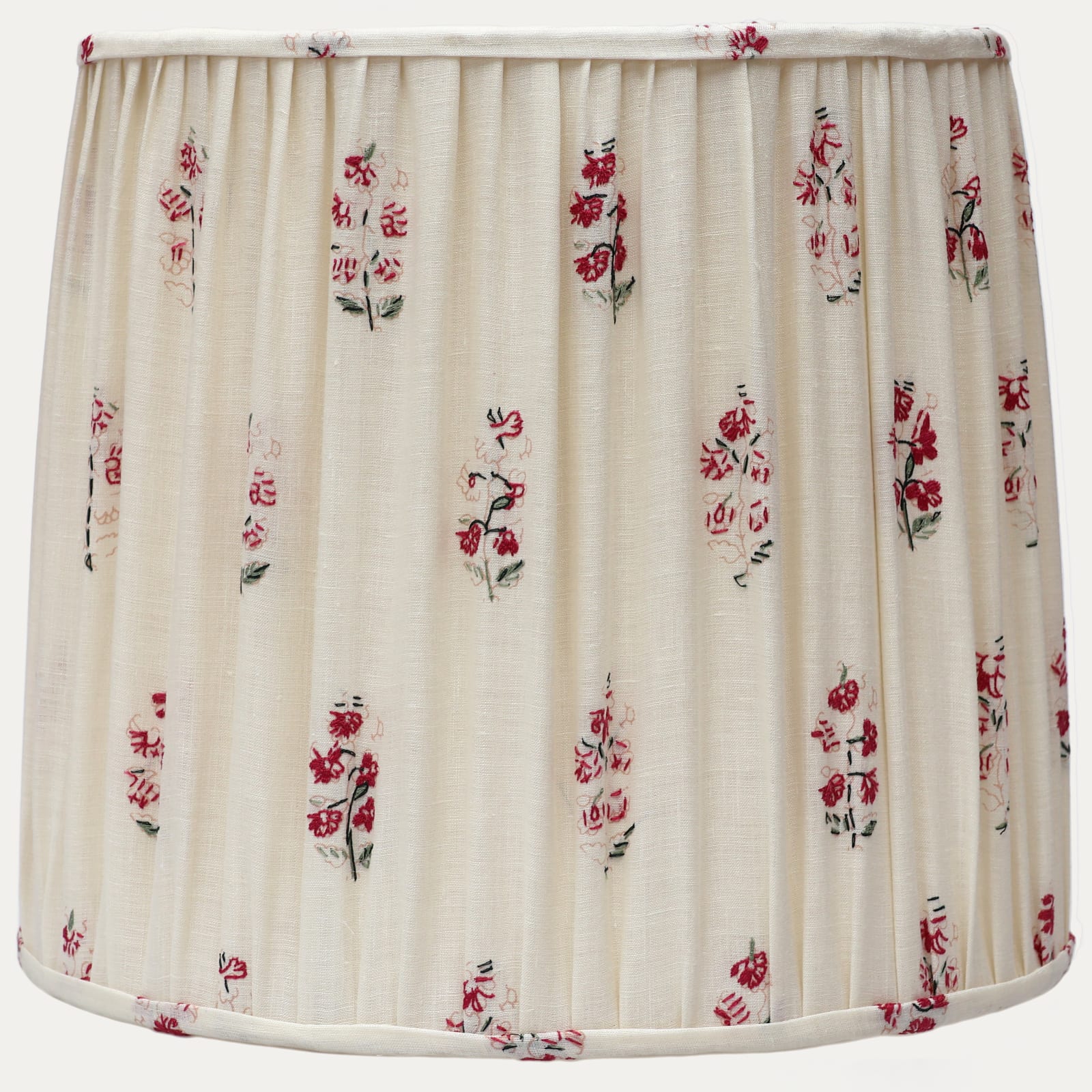 Robert Kime Ghost Embroidered Fabric Handsewn Lampshade