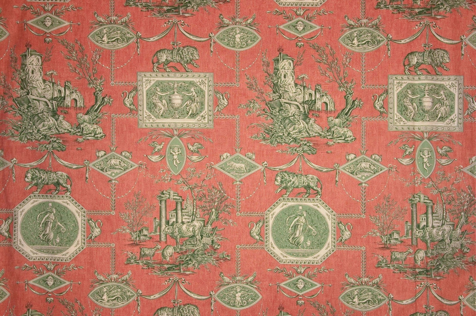 Les Muses Et Le Lion Vert Corail