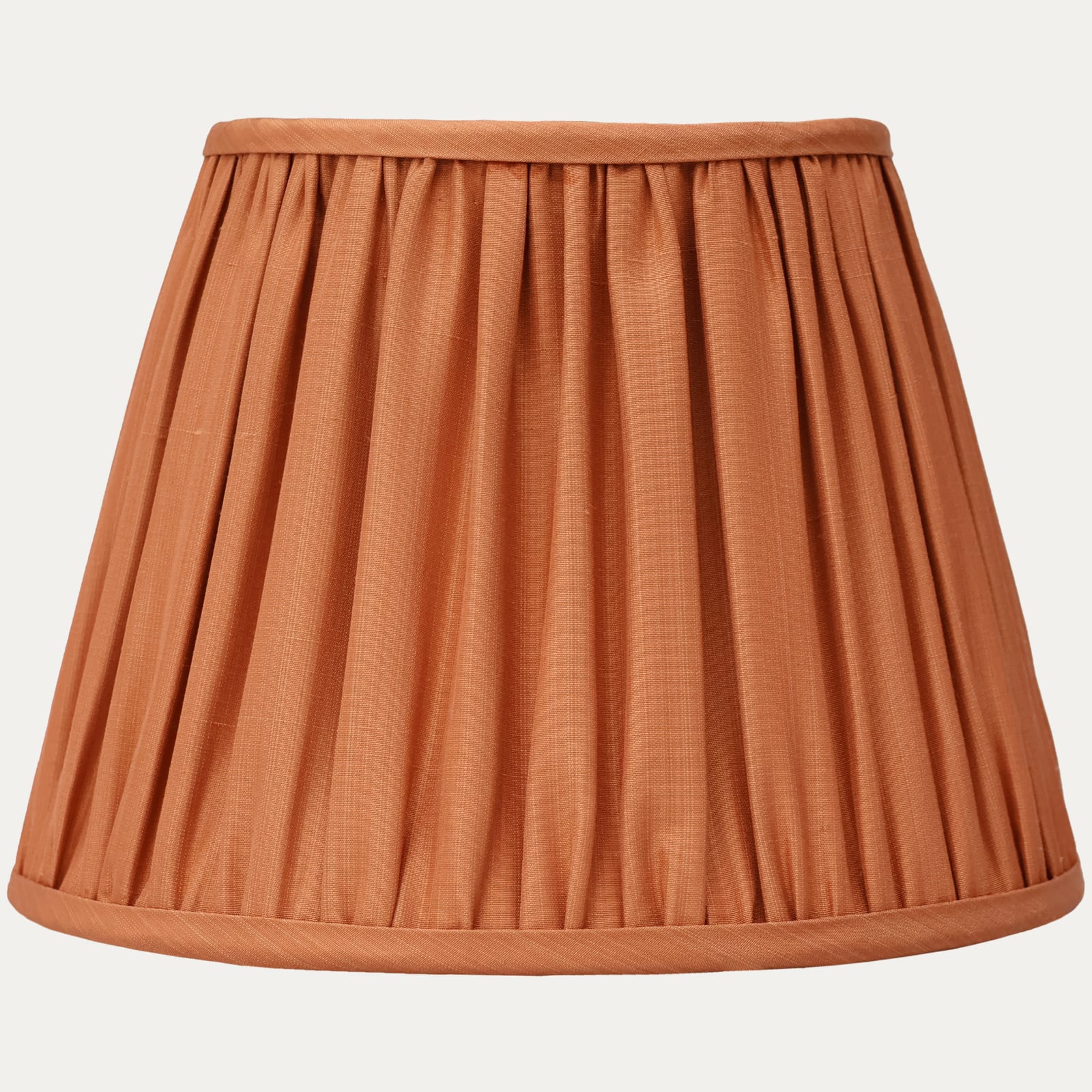 Claremont Silk Faille Jaspe Arancio Hand Sewn Gathered Lampshade