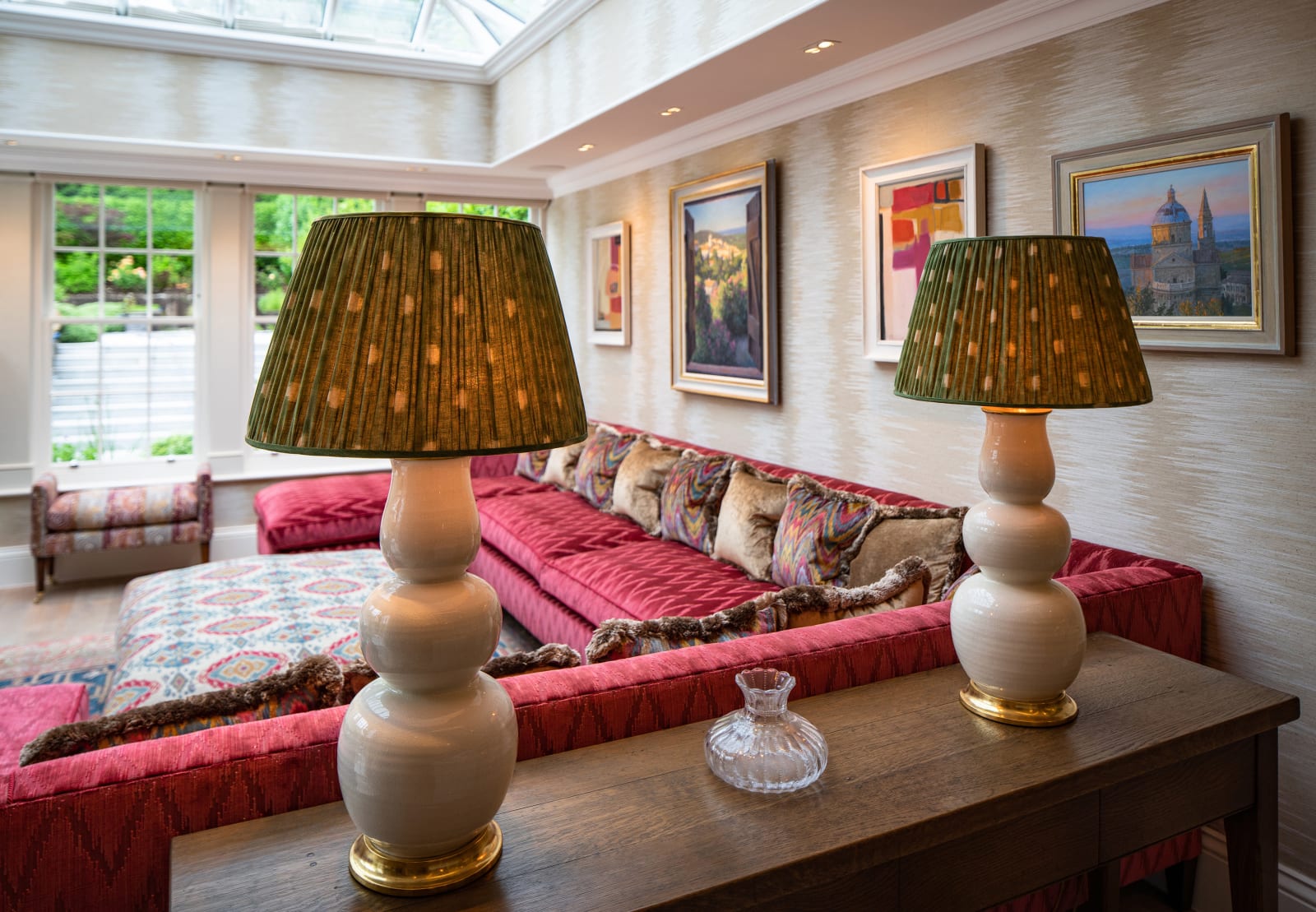 Gorgeous Katie's Ikat Linen Lampshade