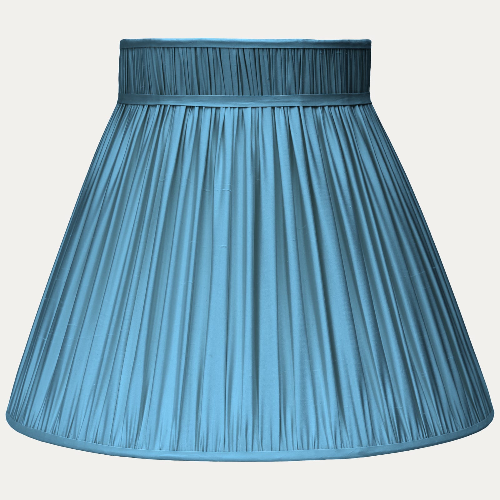 Douppion Atlantic Silk Collar Top Lampshade