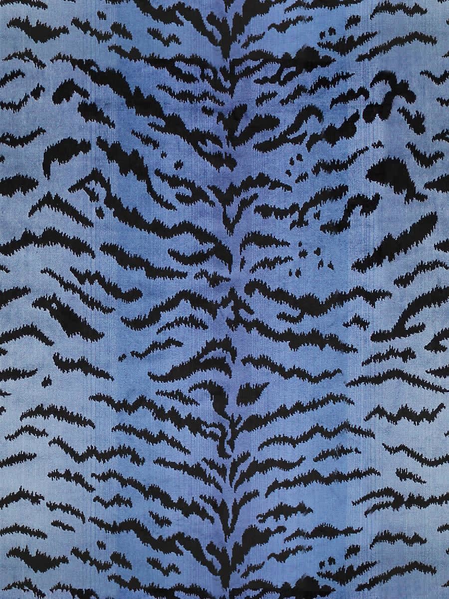 Scalamandre Tigre Blues and Black