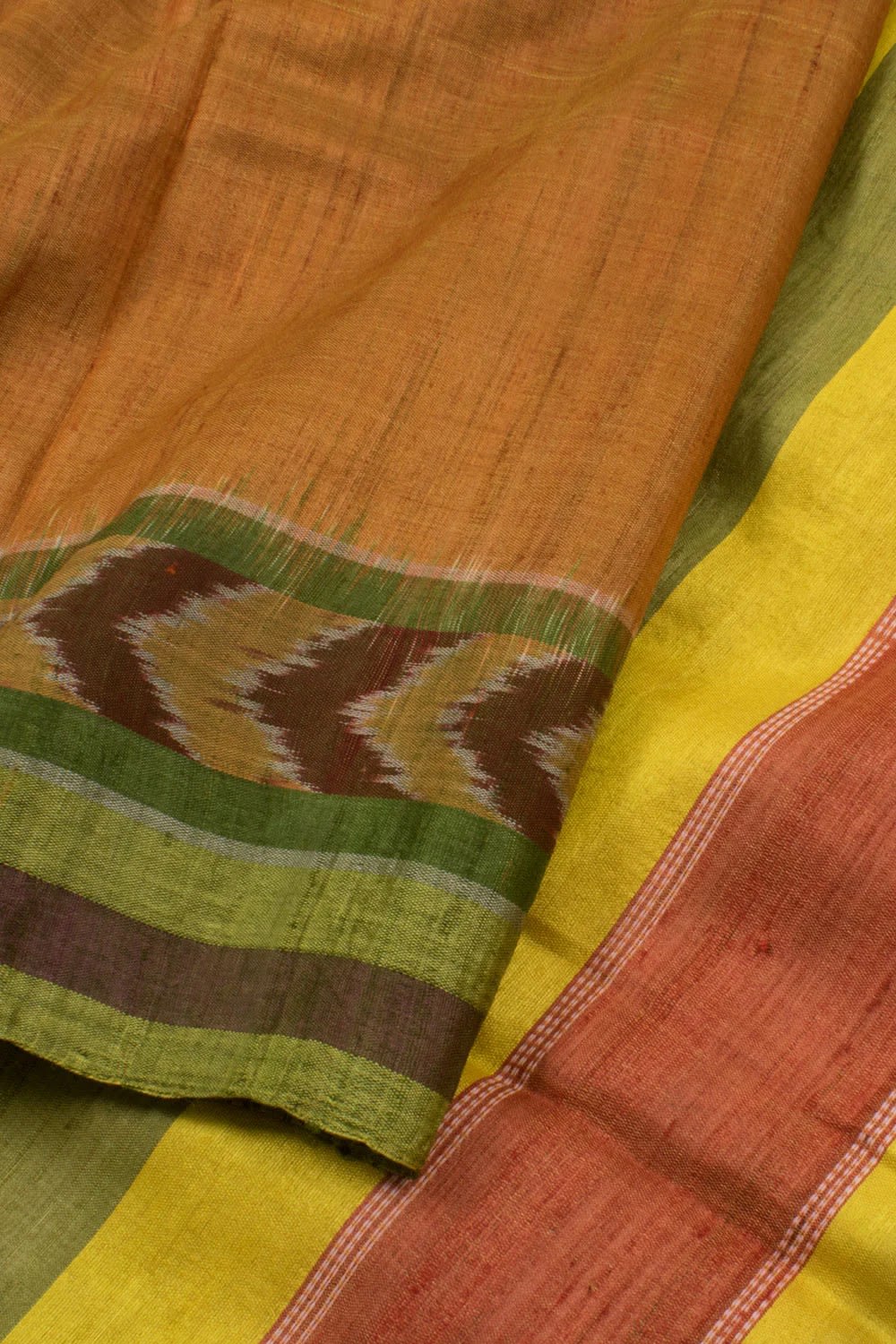 Handloomed Dhana Patra Ikat Tussar Silk Saree