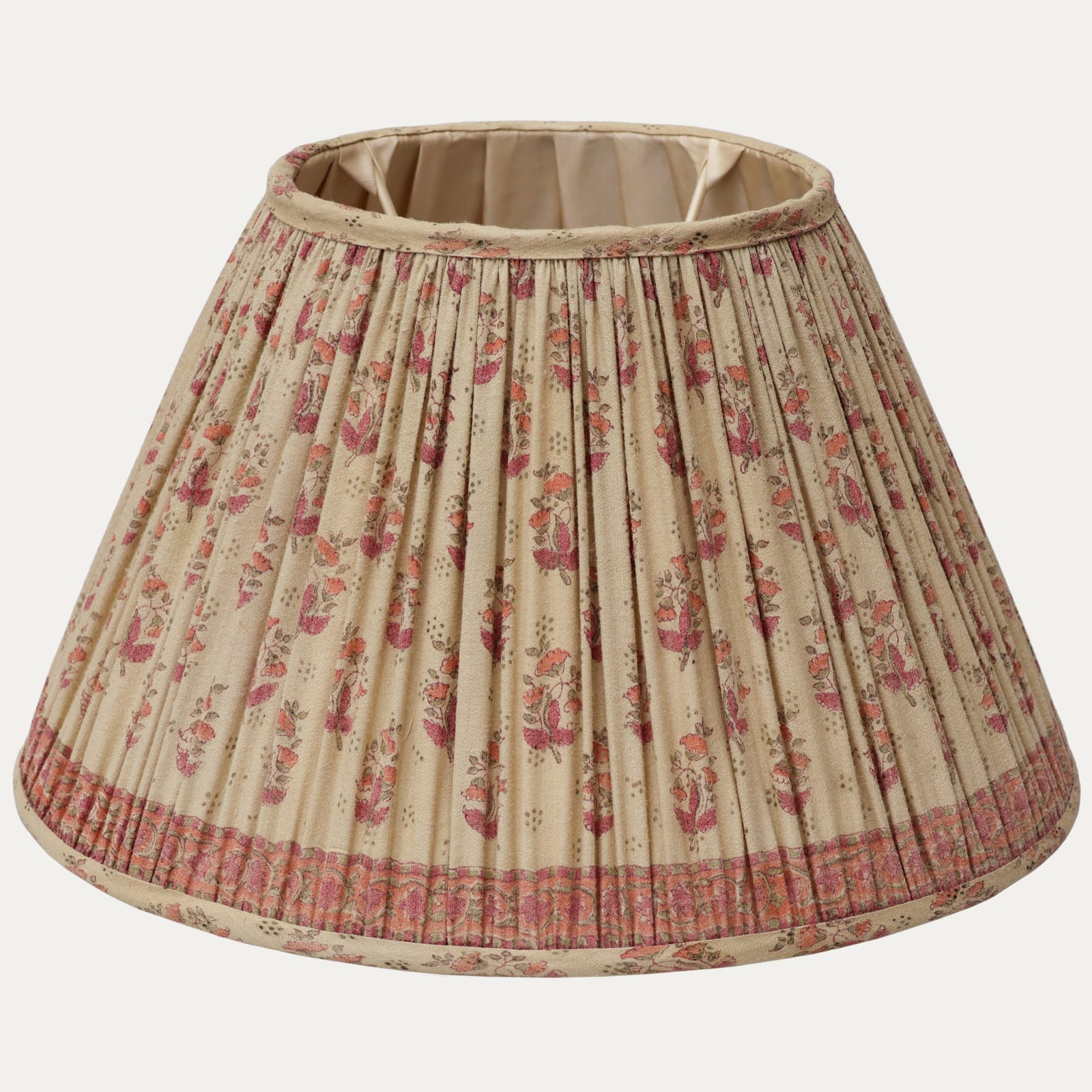 A Pair of Very Pretty Handsewn Vintage Sari Lampshades