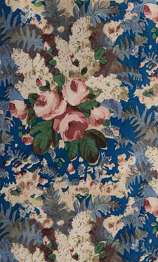 Rose and Fern Blue