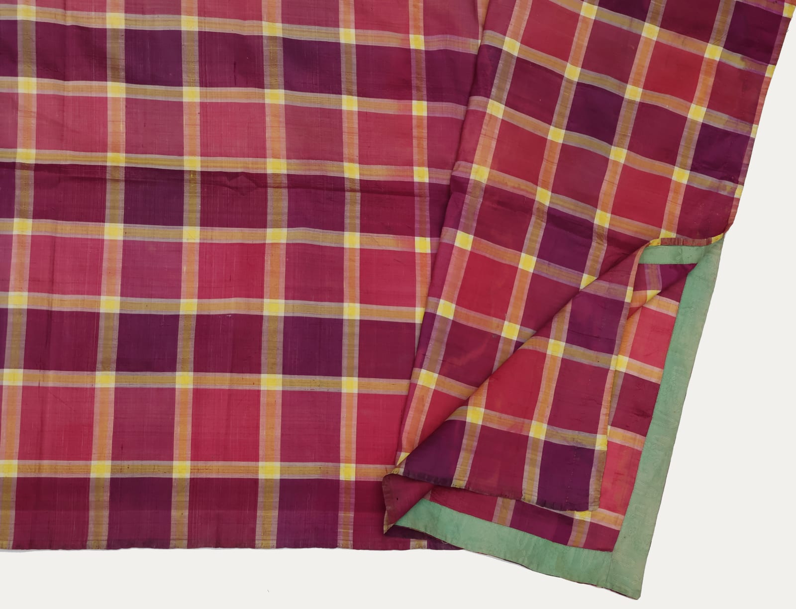 Antique Check Silk Textile