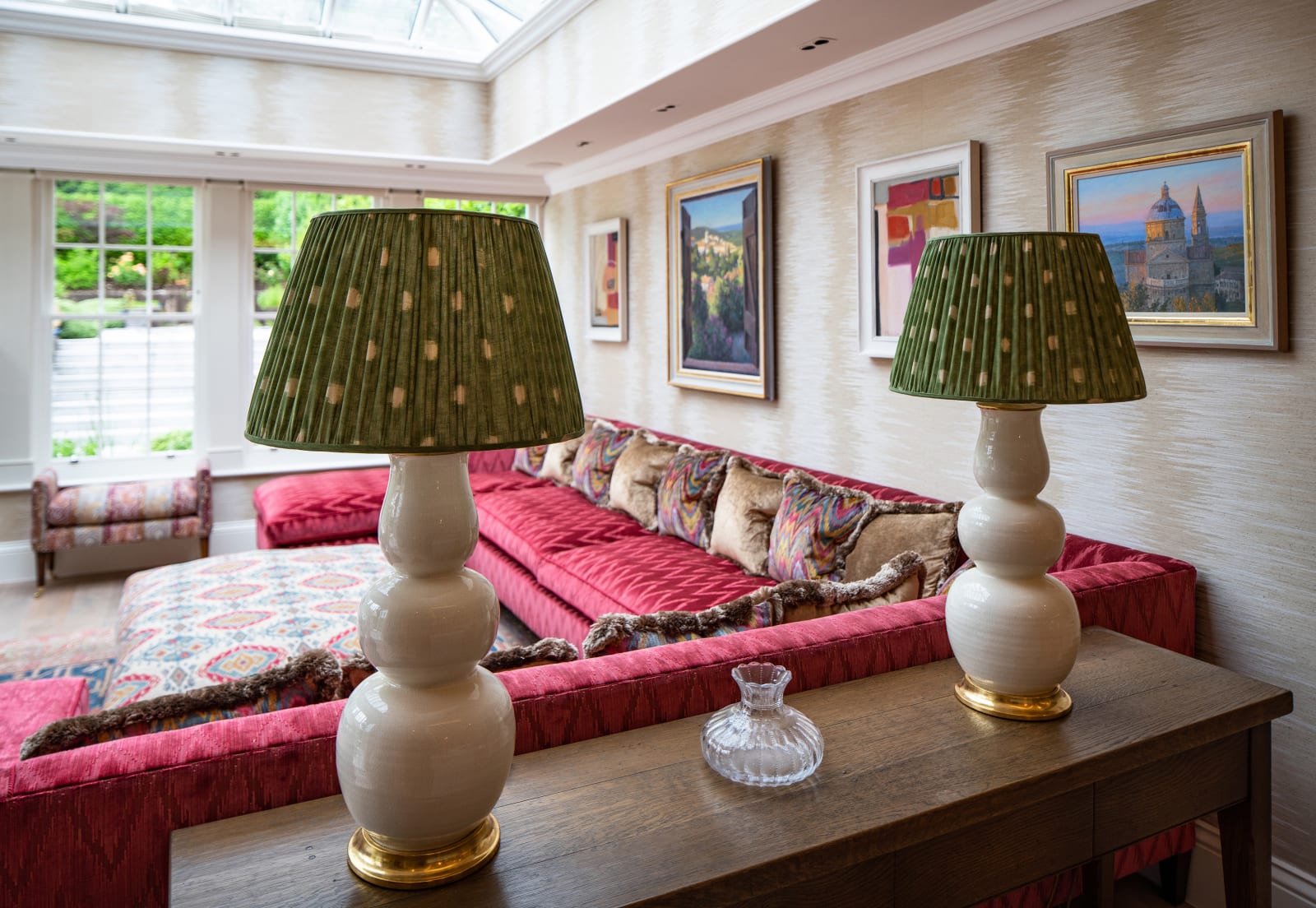 Gorgeous Katie's Ikat Linen Lampshade