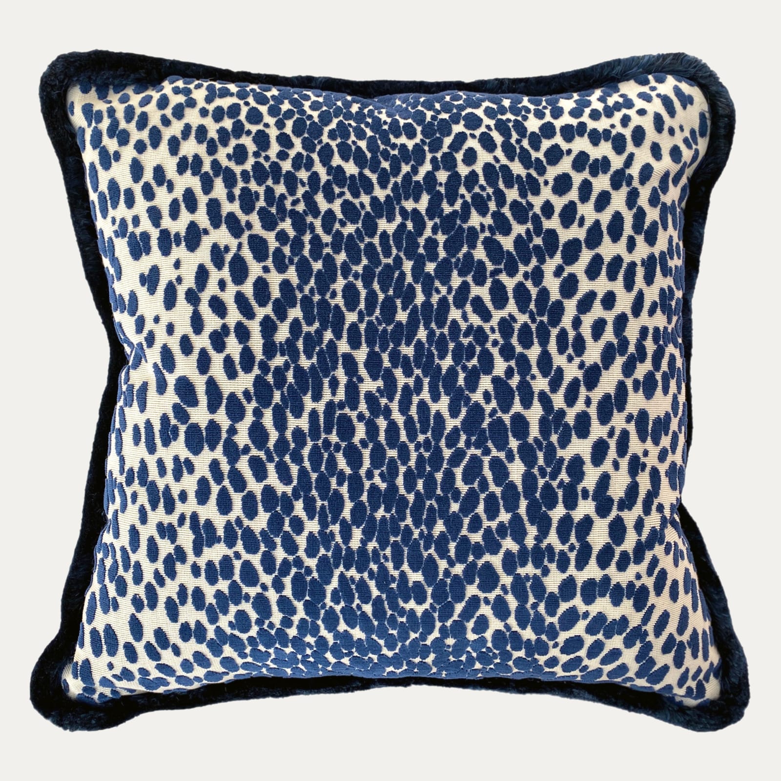 Schumacher Cheetah Ink Decorative Cushion handmade by Floren