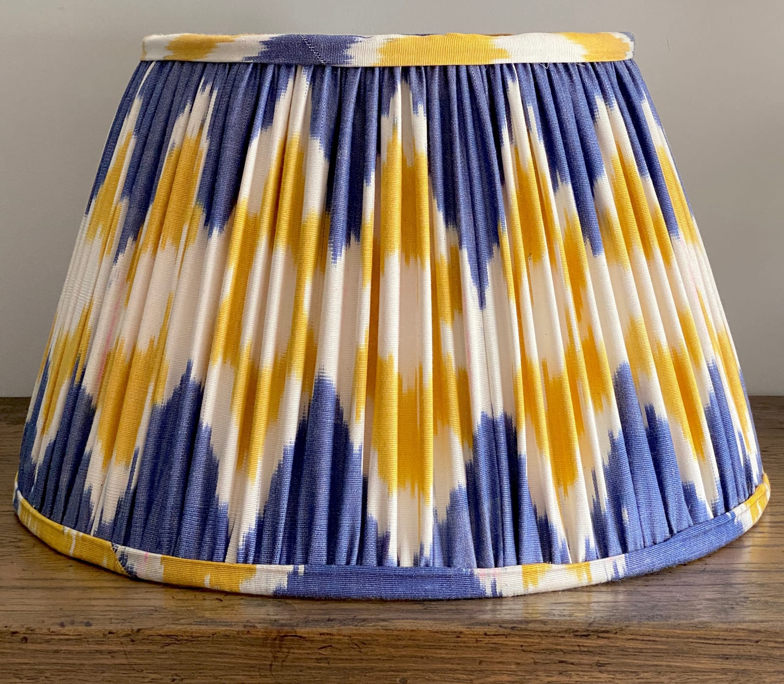 Stunning Ikat Blue & Yellow Lampshade