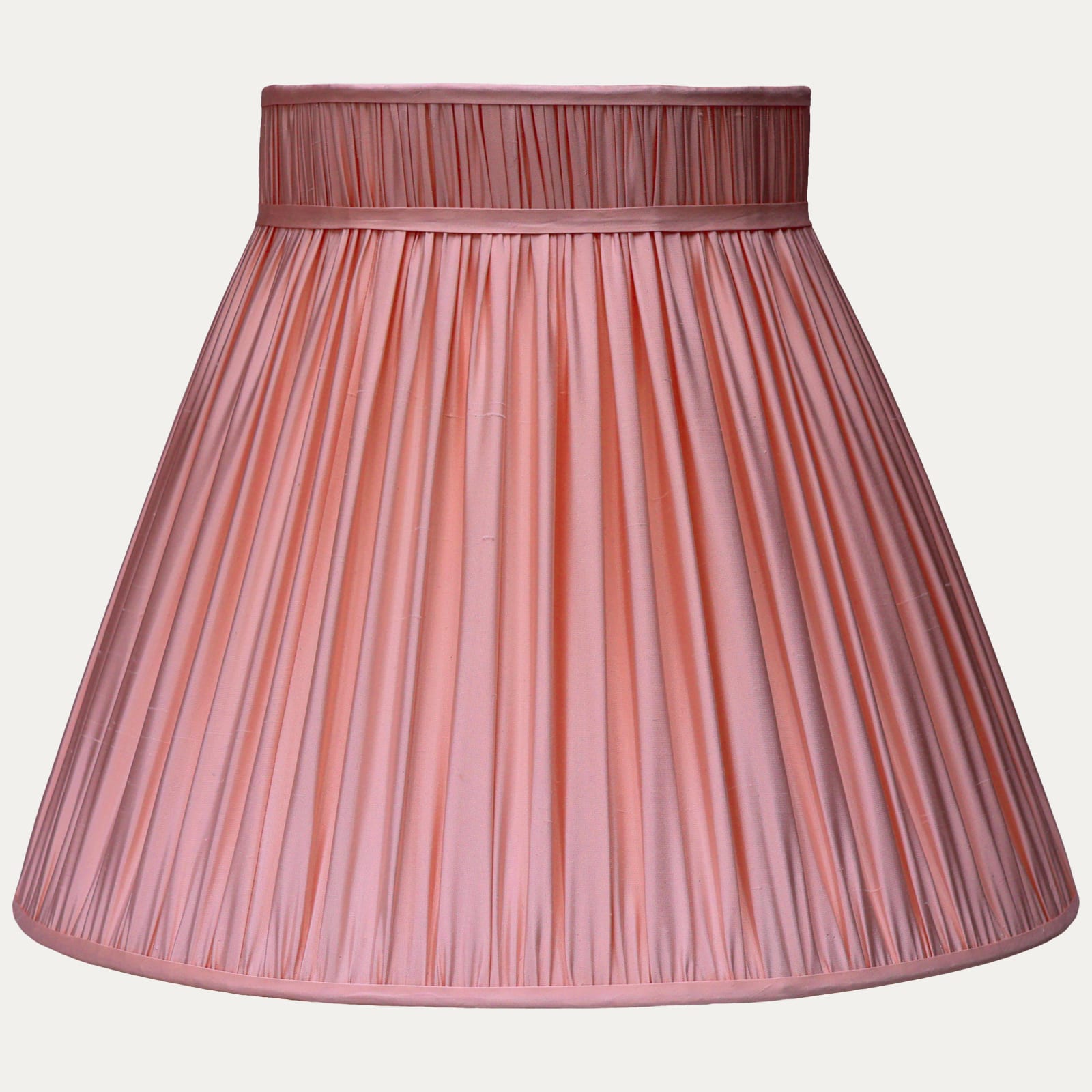 Douppion Strawberry Silk Collar Top Lampshade