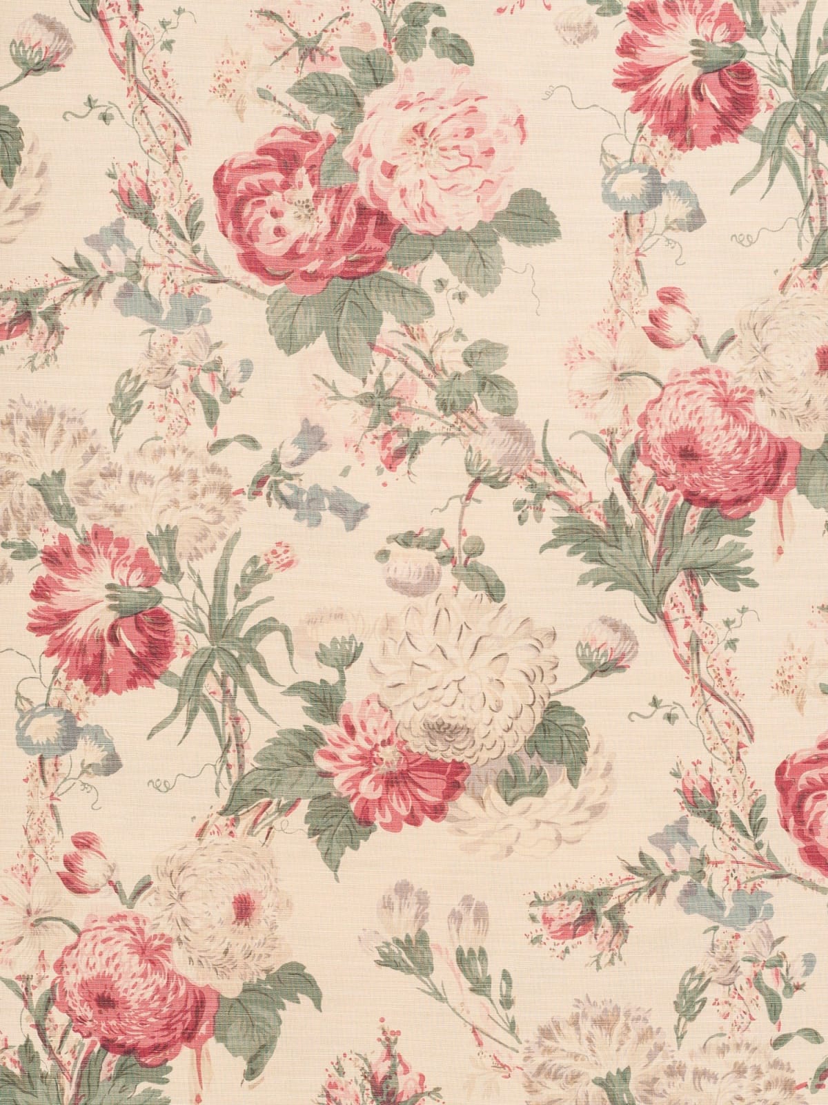 Toykyo Rose Faded Teal on Beige